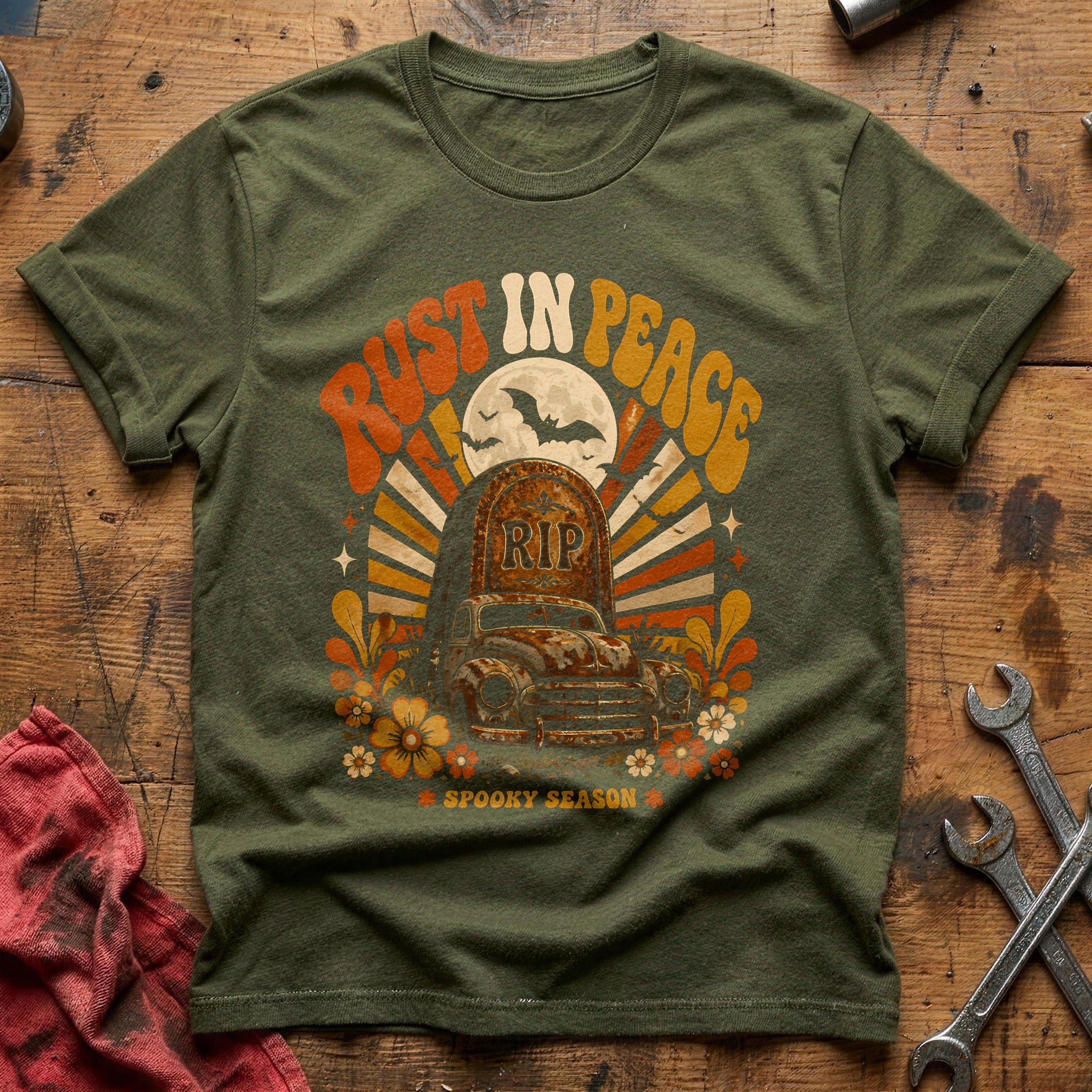Rust In Peace 57 T-Shirt - Military Green