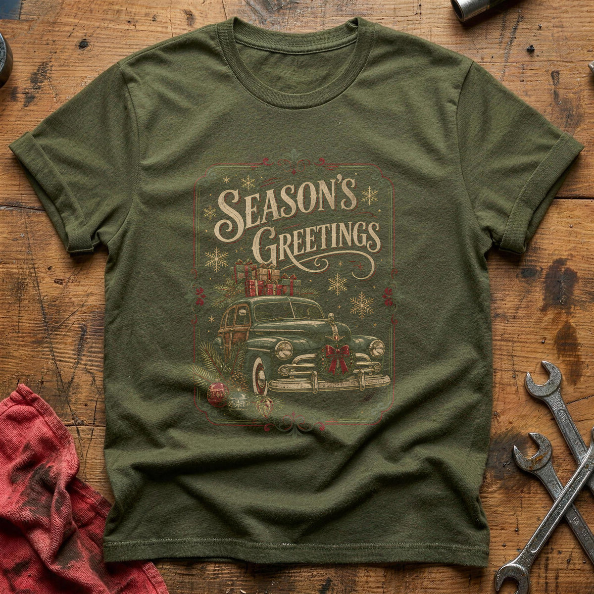 Season's Greetings 84 T-Shirt - Military Green