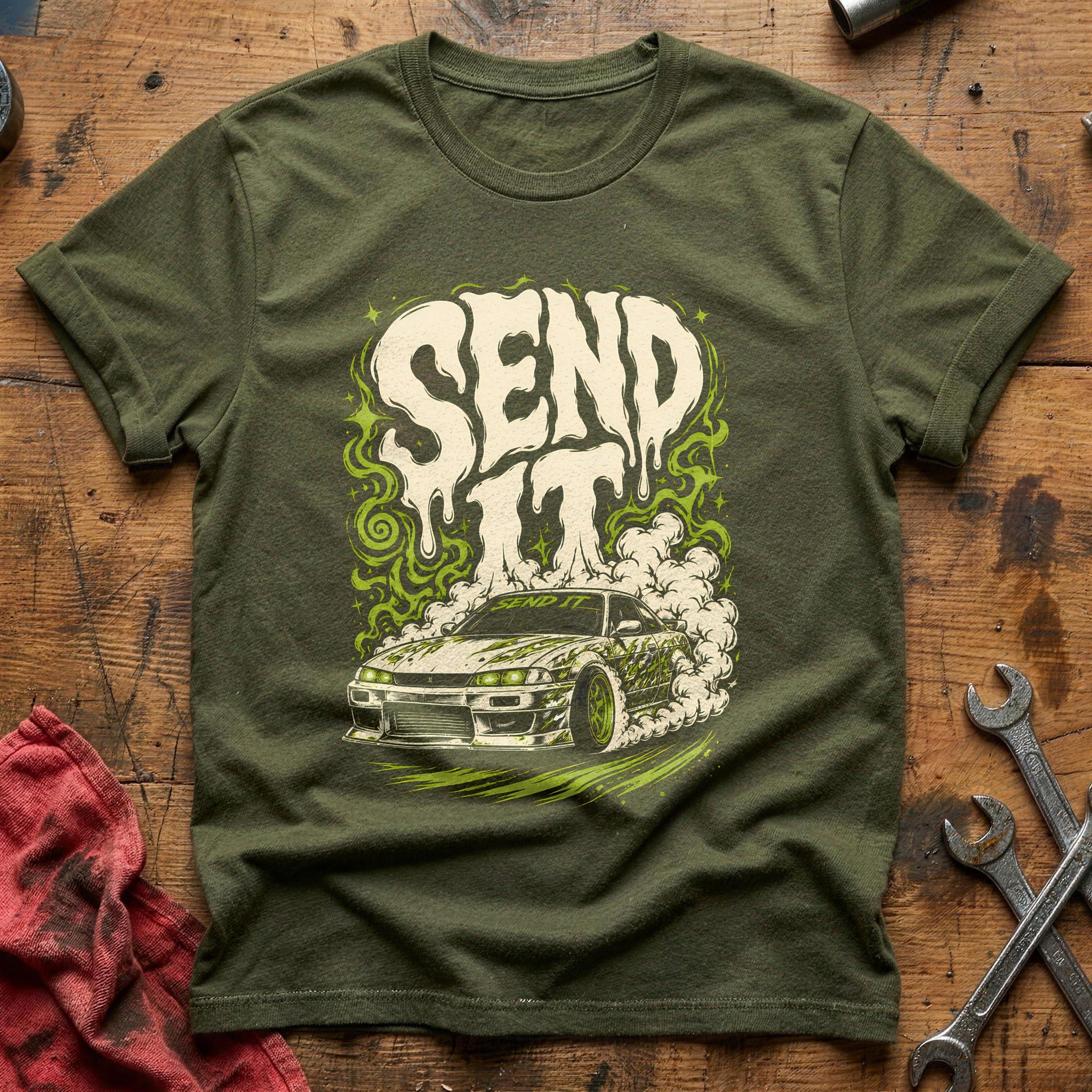 Send It Acid 85 T-Shirt - Military Green