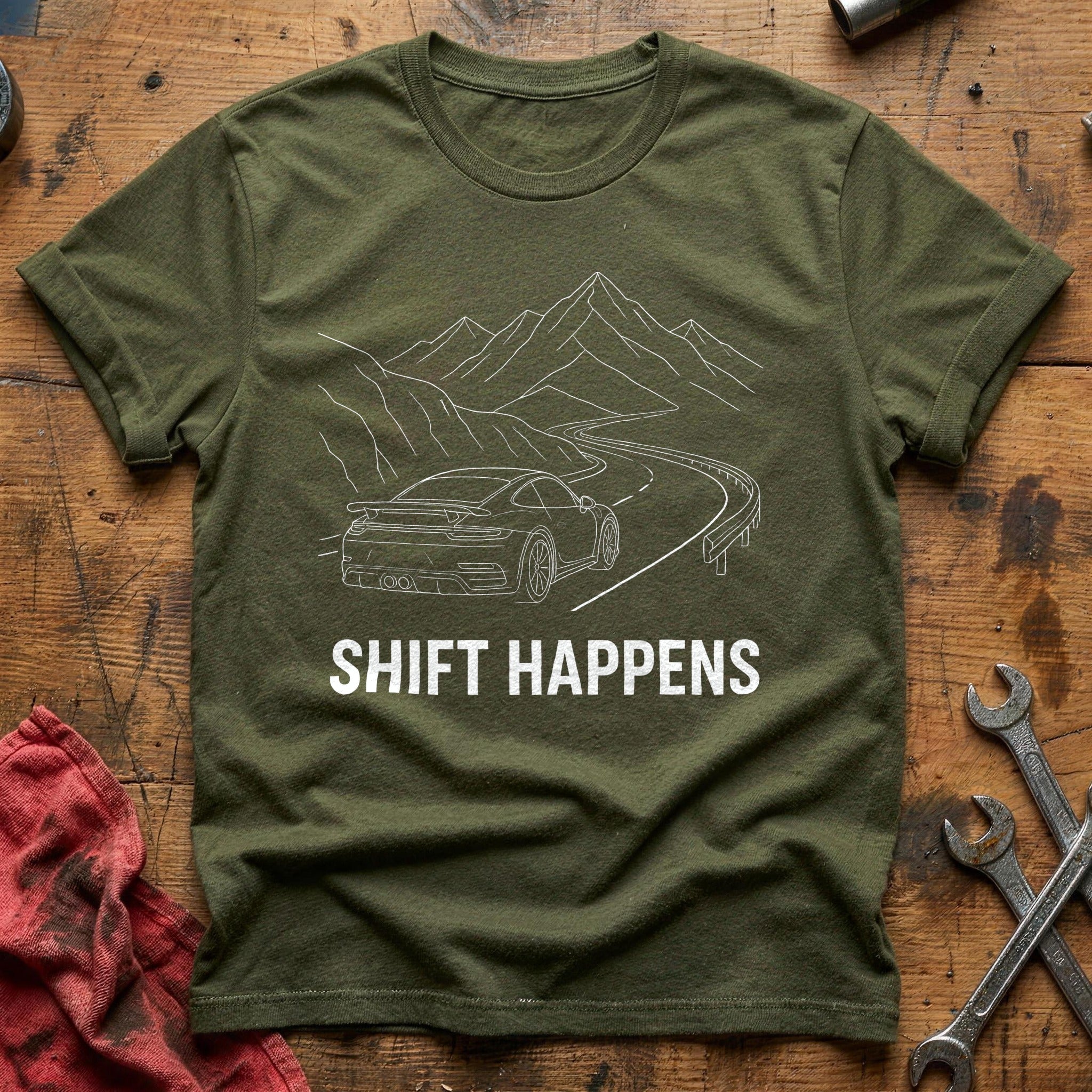 Shift Happens 15 T-Shirt - Military Green