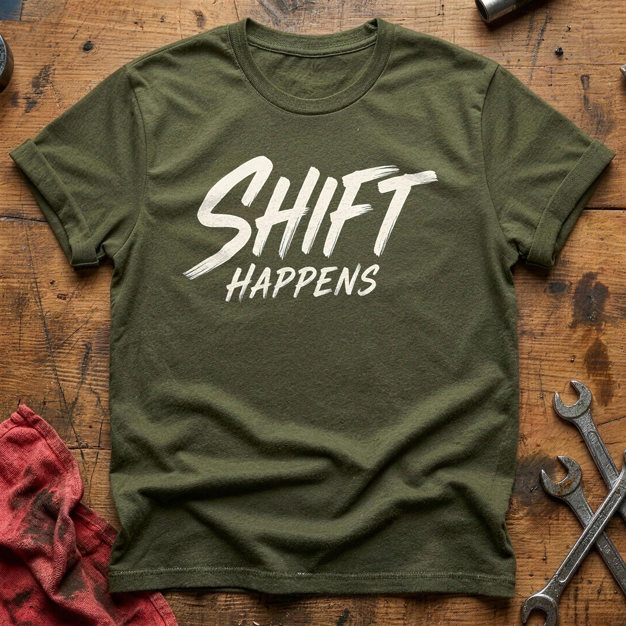 Shift Happens 16 T-Shirt - Military Green