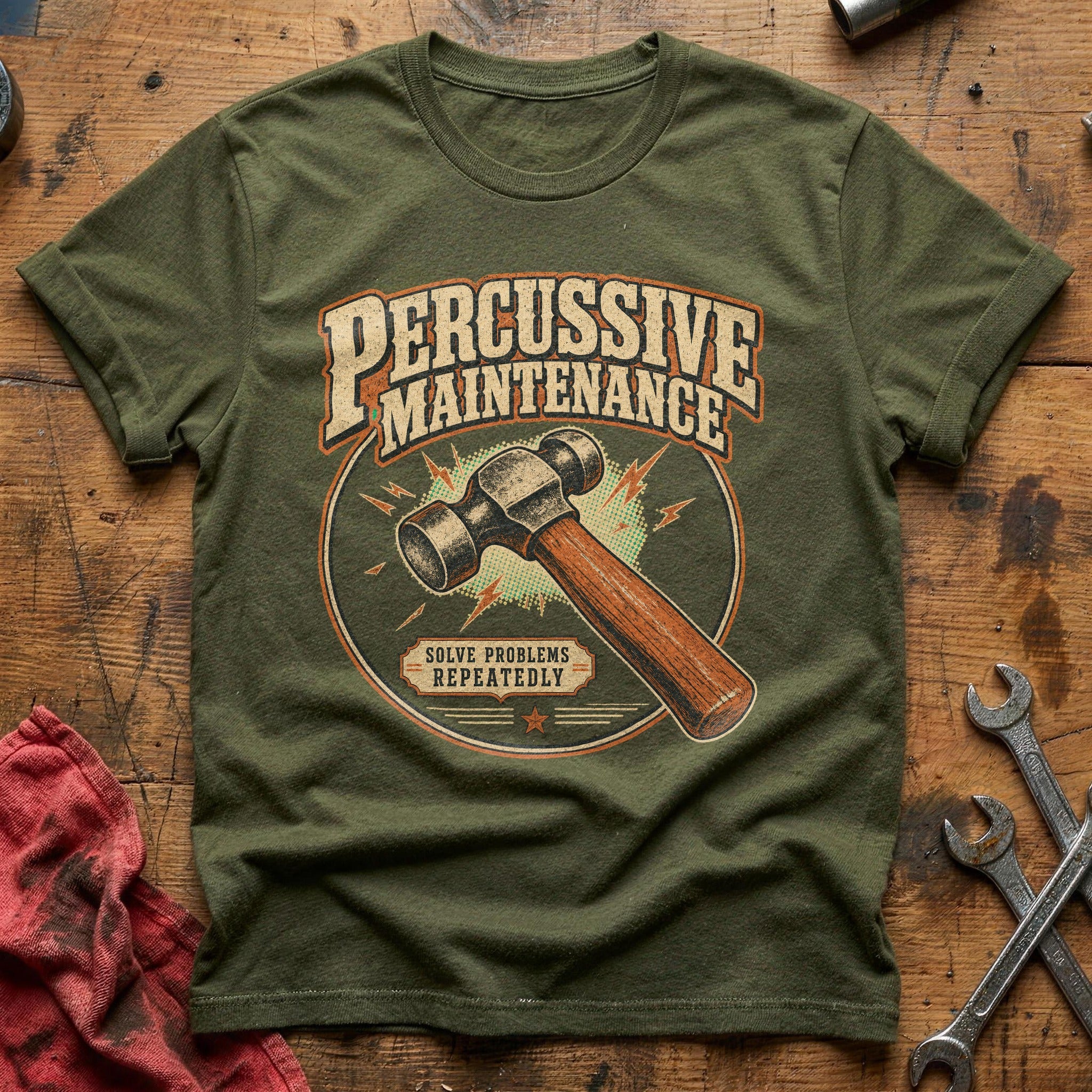Solve Problems Repeatedly T-Shirt - Military Green