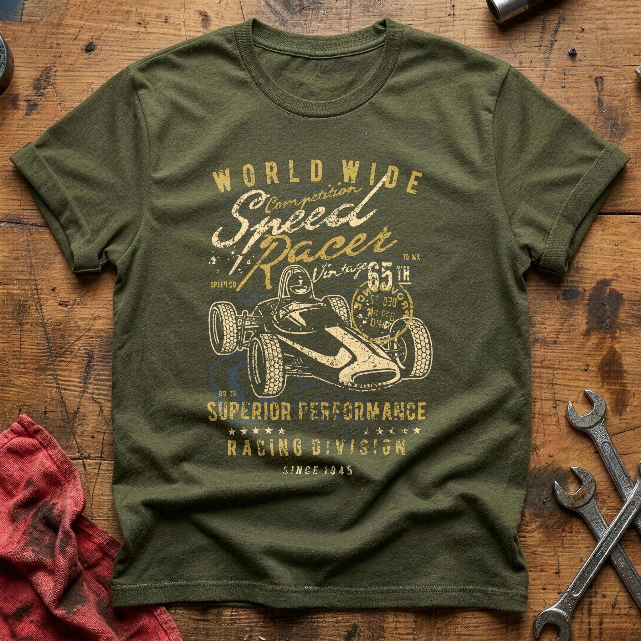 Speed racer vintage T-Shirt - Military Green