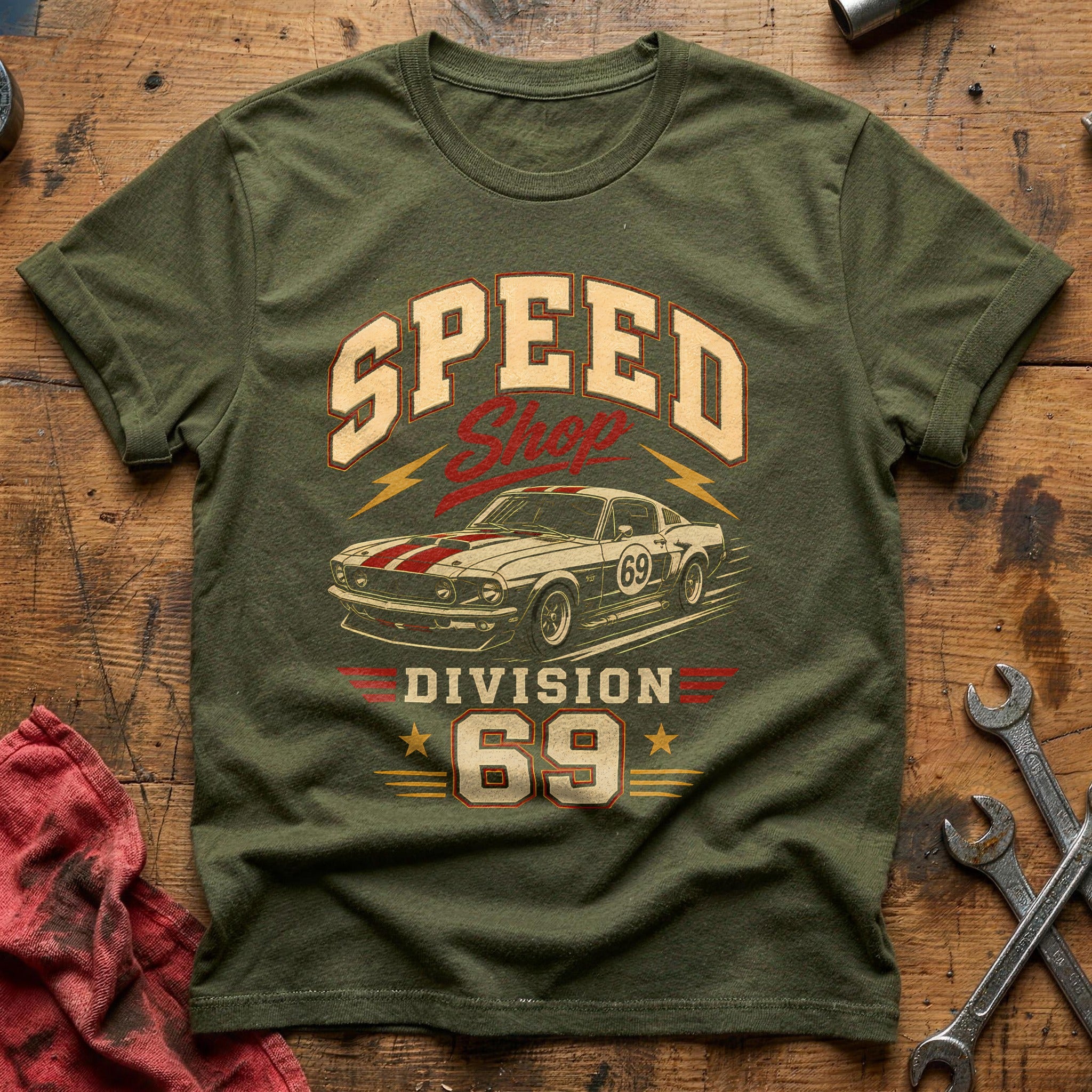 Speed Shop Division 69 80 T-Shirt - Military Green