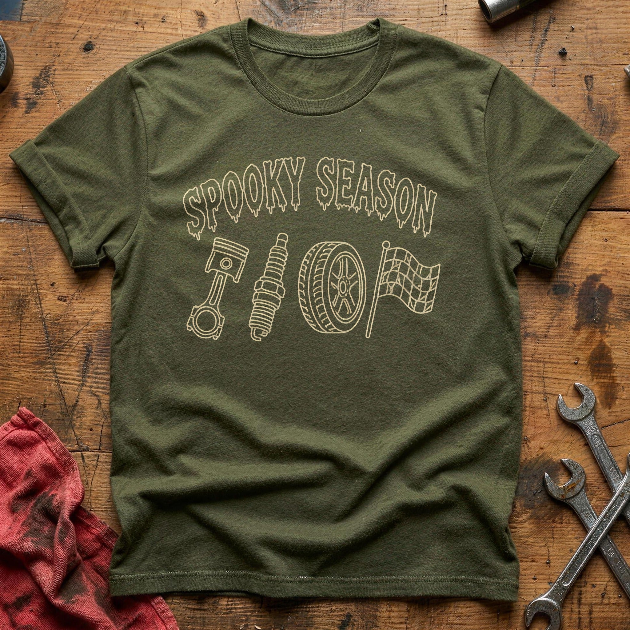 Spooky Season Icons 23 T-Shirt - Military Green