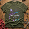 Sports Car Night Drive T-Shirt - Military Green