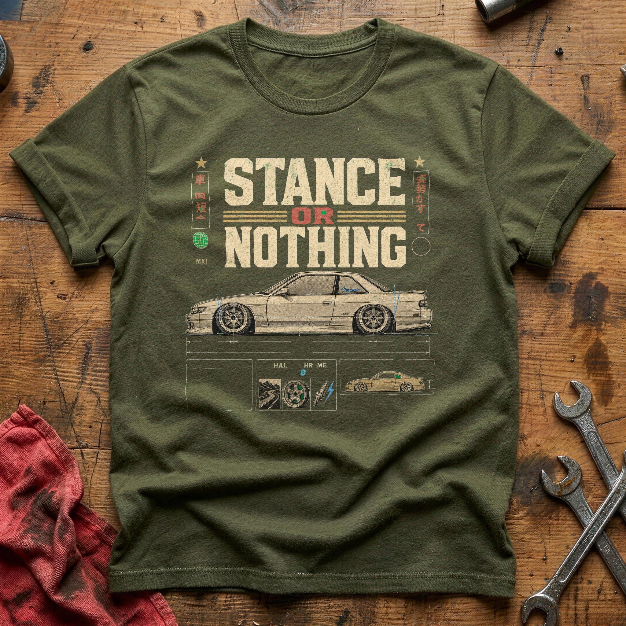 Stance or Nothing T-Shirt - Military Green