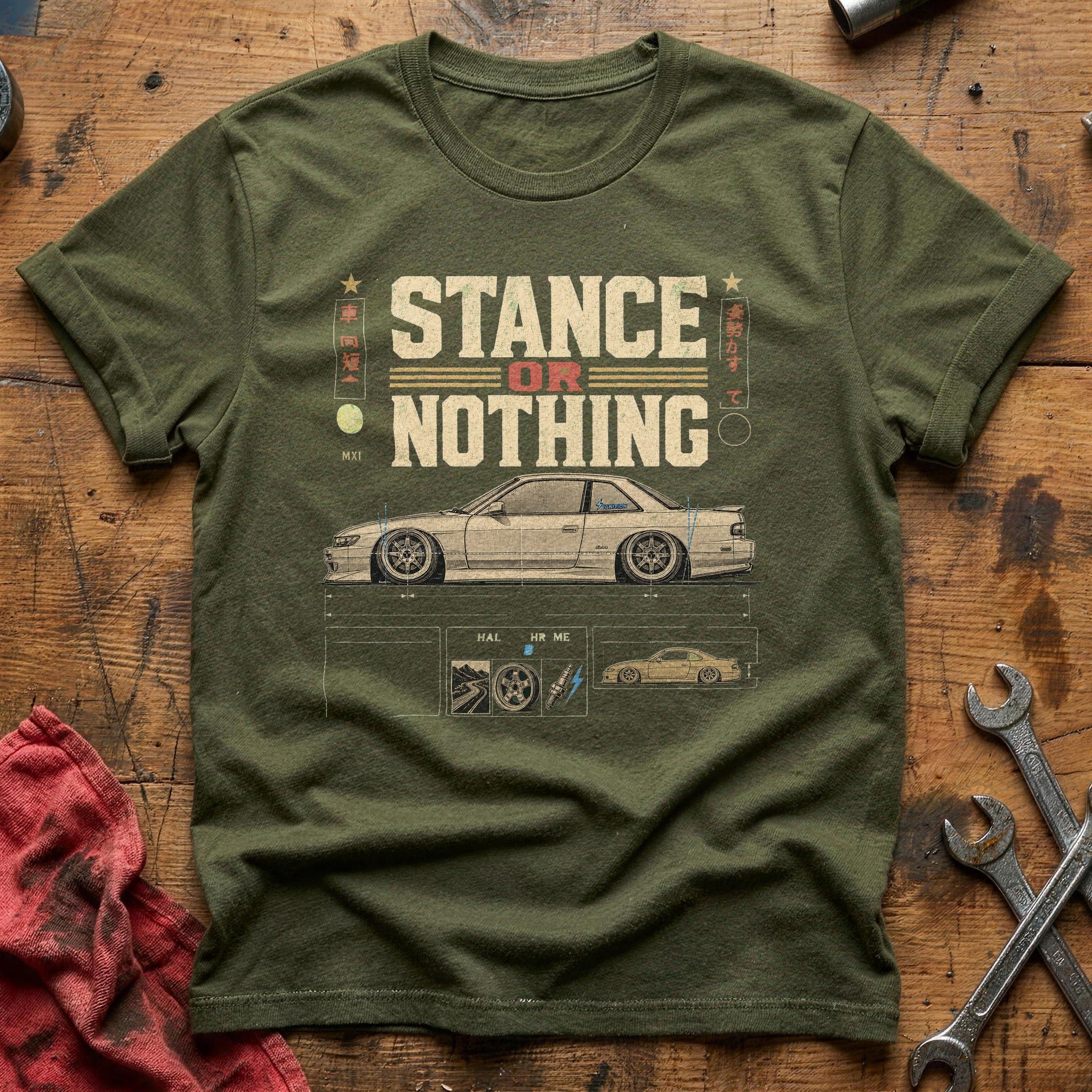 Stance or Nothing T-Shirt - Military Green
