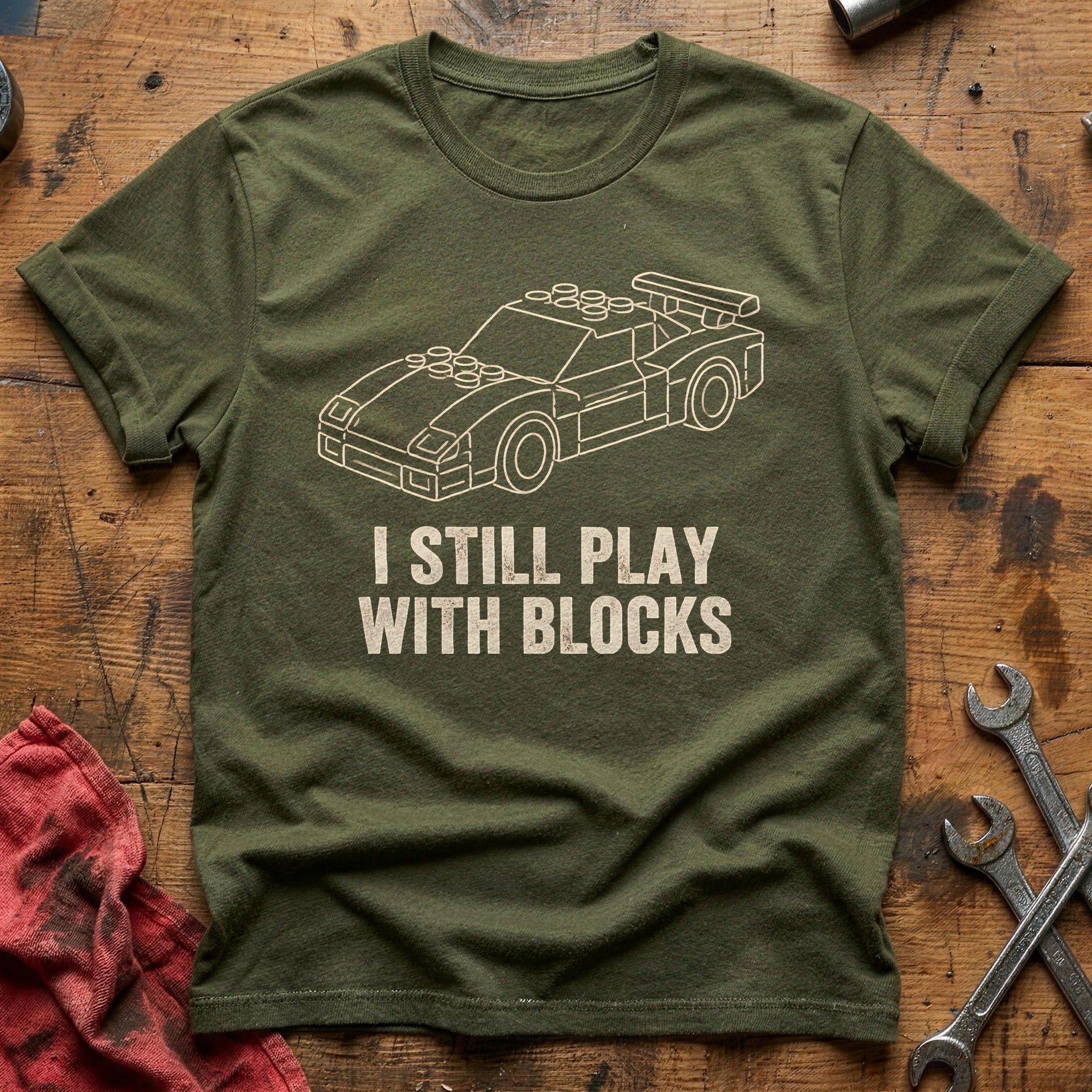 Still Play Blocks 89 T-Shirt - Military Green