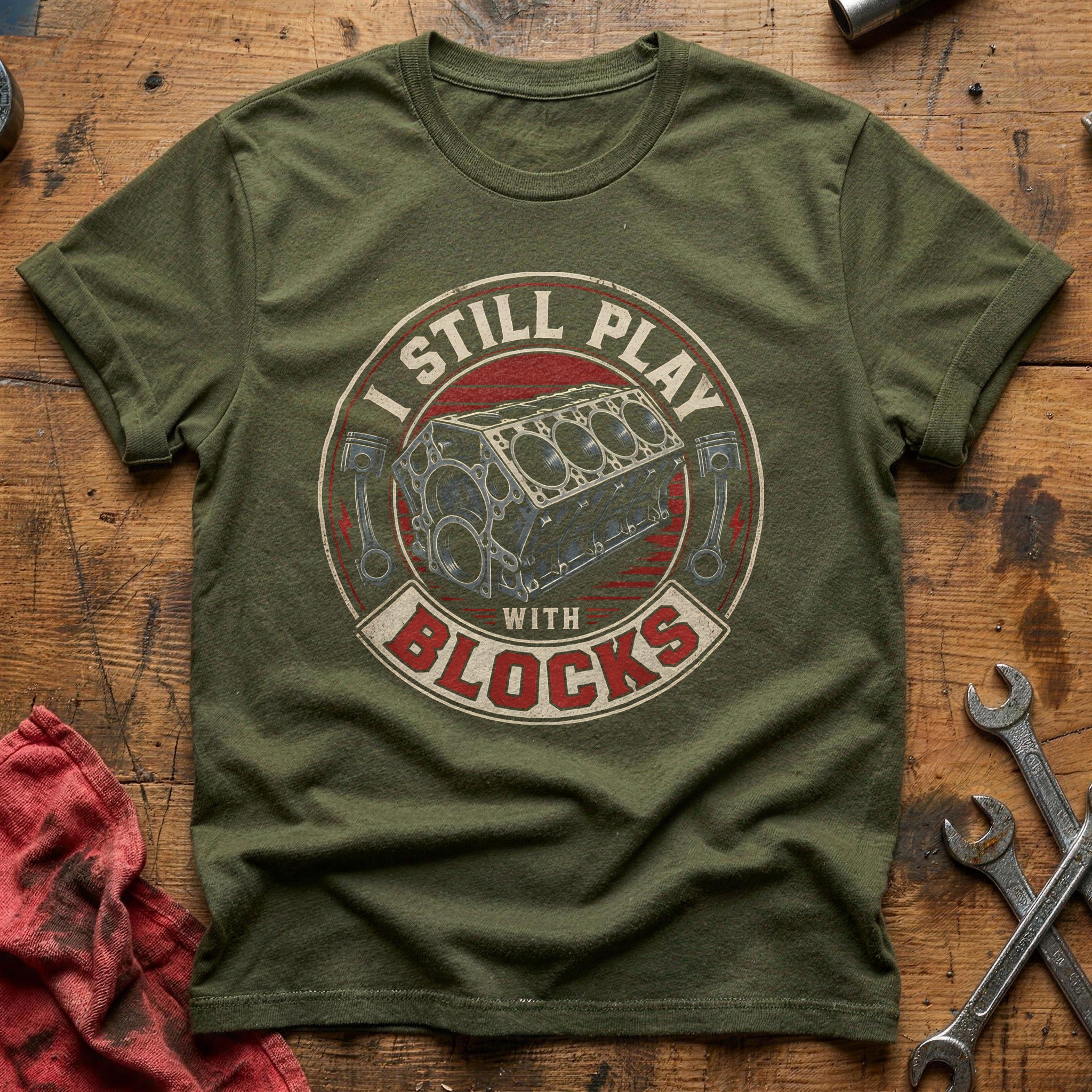 Still Play With Blocks - Military Green
