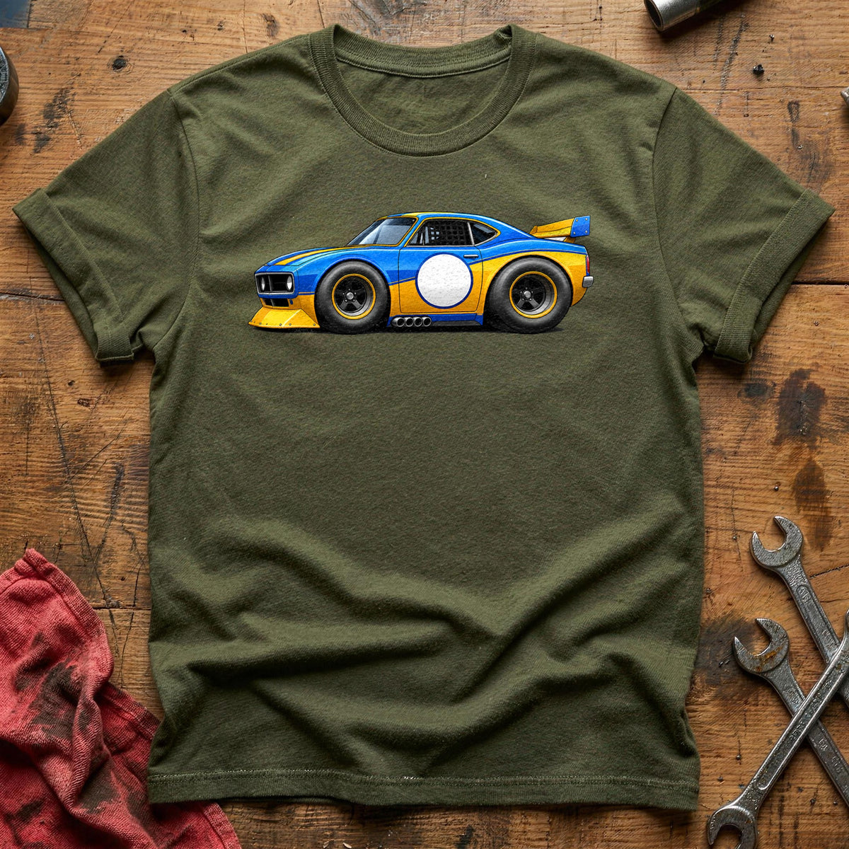 Stock Car 72 T-Shirt - Military Green