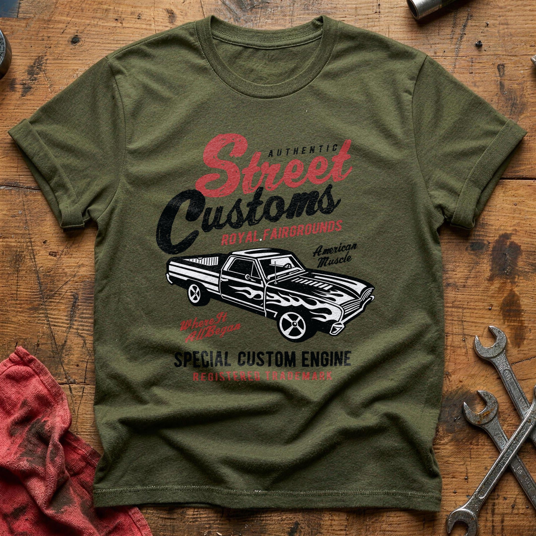 Street custom T-Shirt - Military Green