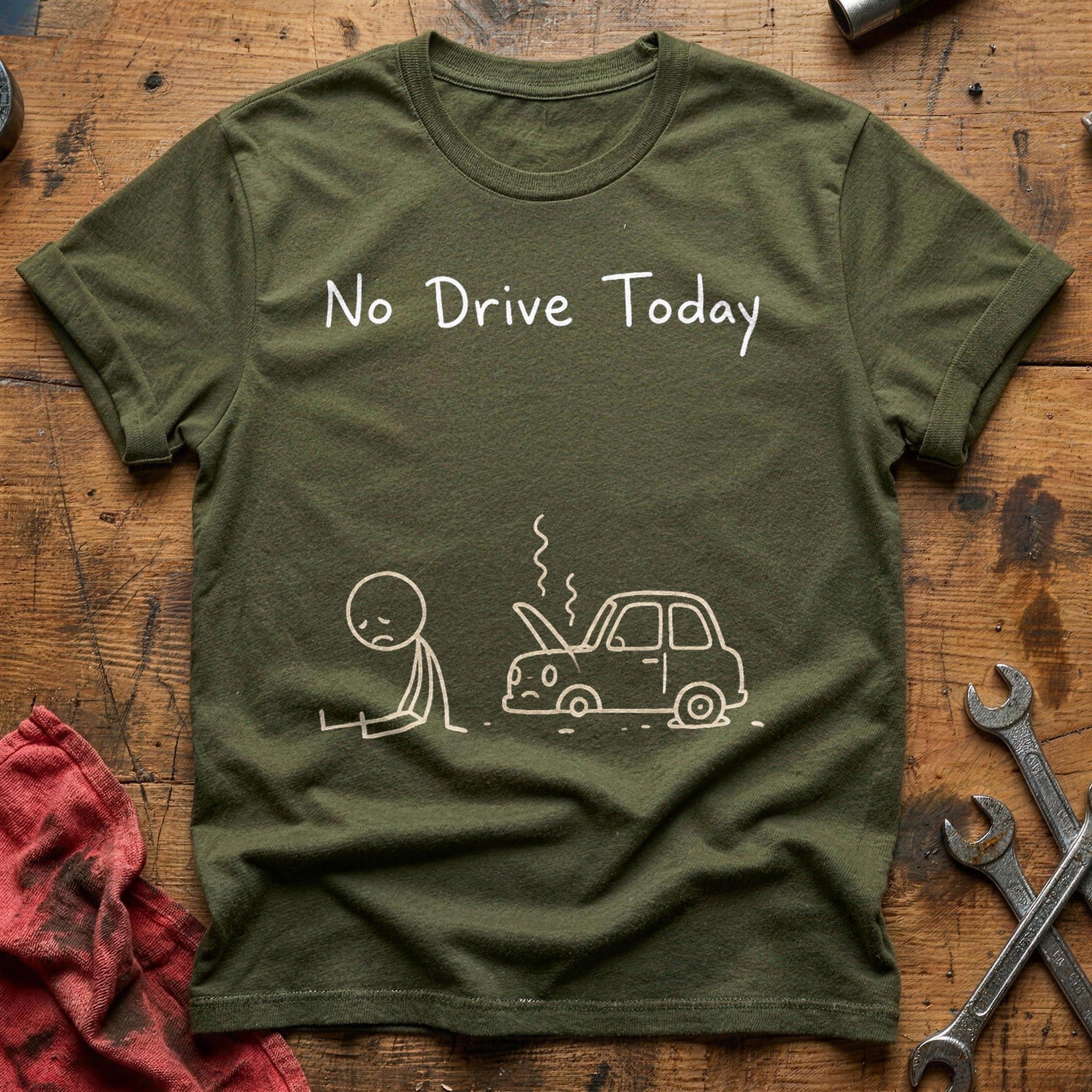 Stuck in Park T-Shirt - Military Green