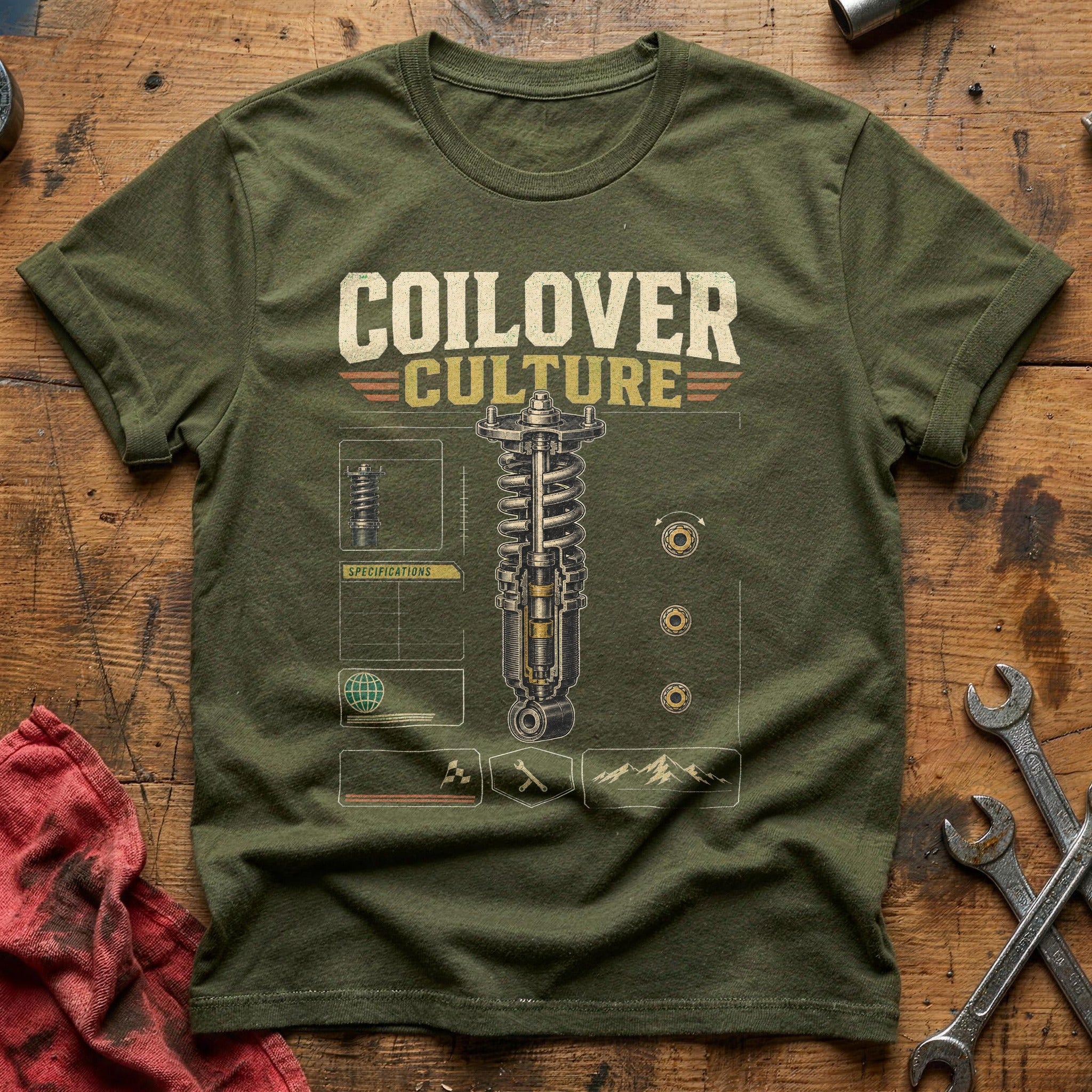 Suspension Blueprint T-Shirt - Military Green