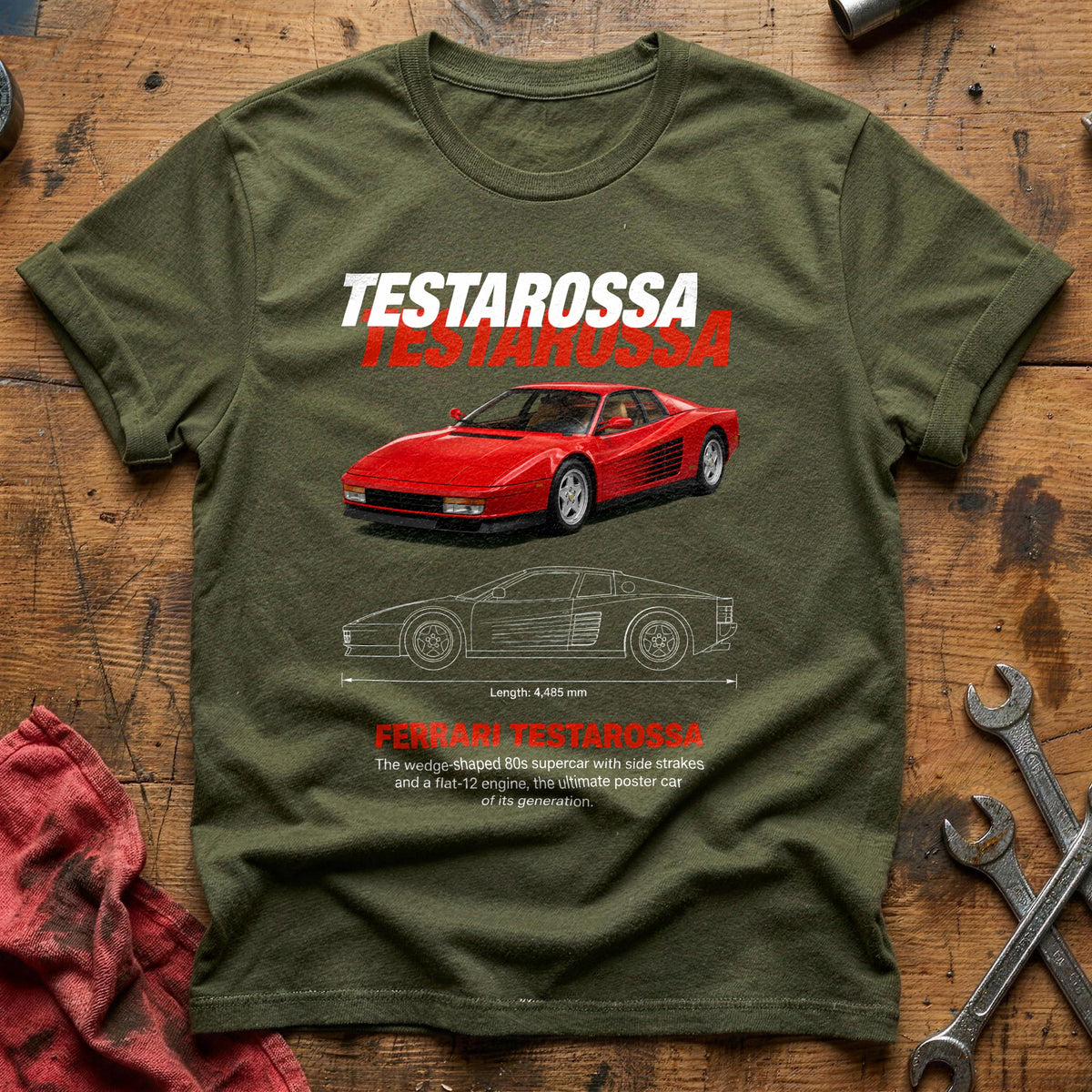Testarossa 43 T-Shirt - Military Green