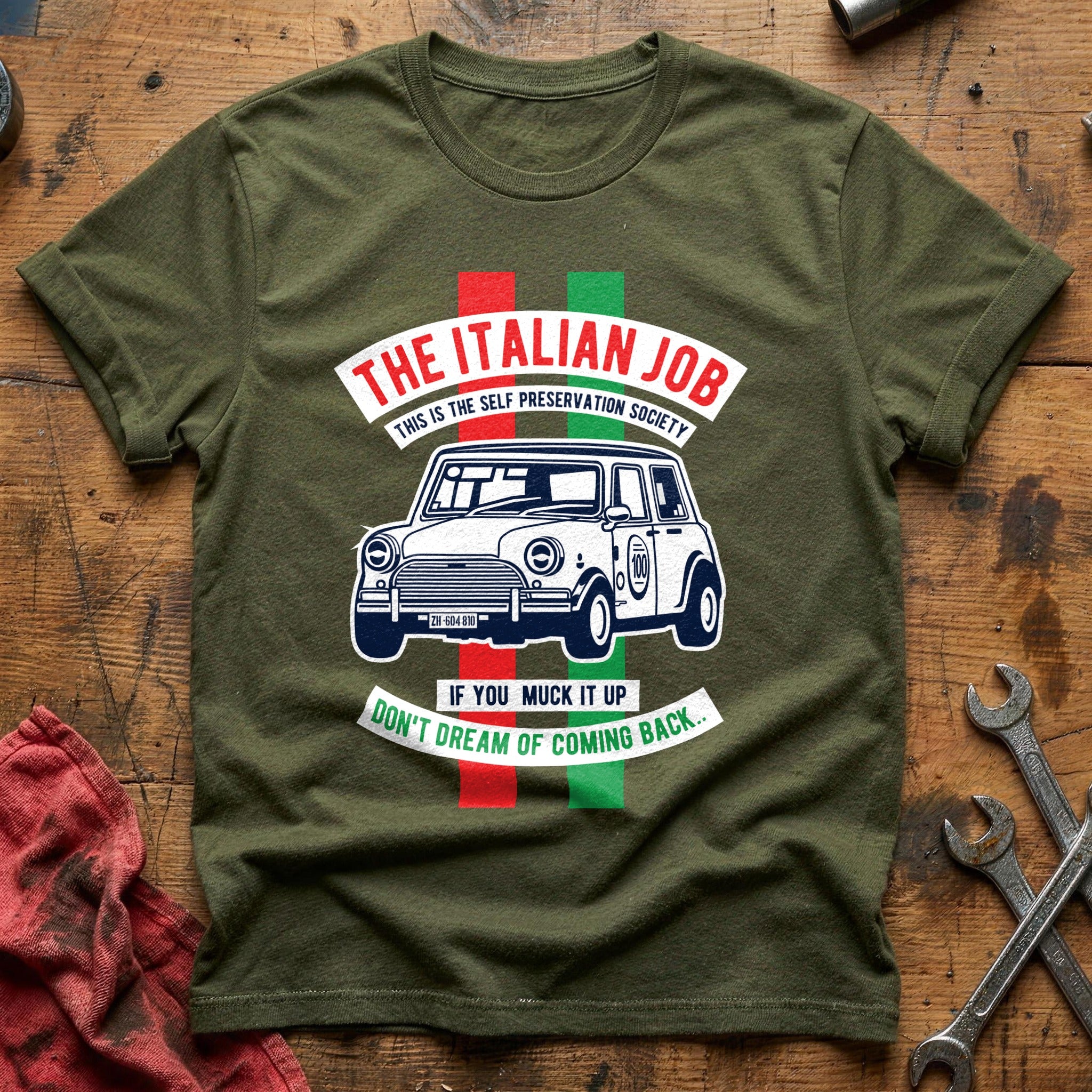 The italian car T-Shirt - Military Green