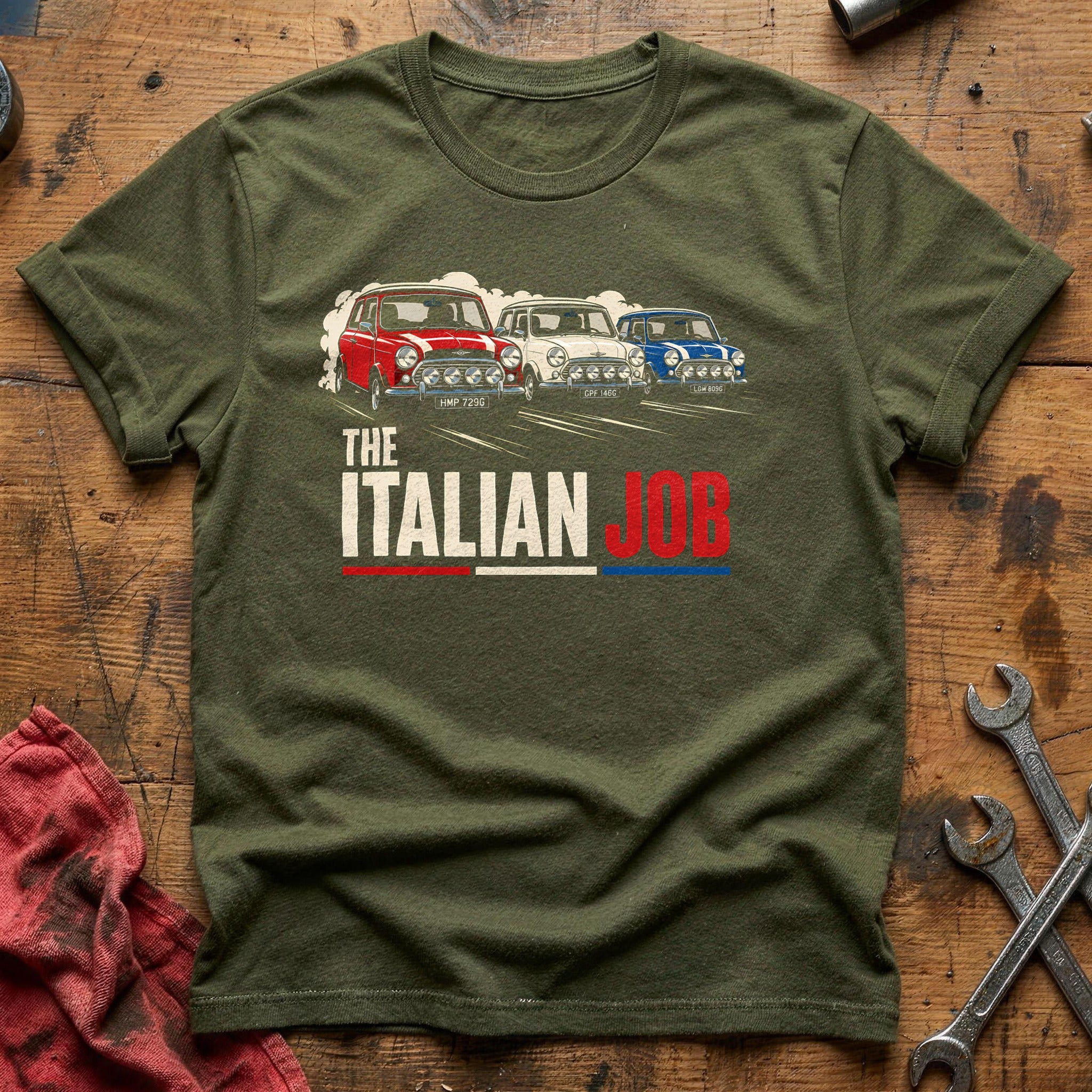 The Italian Job T-Shirt - Military Green