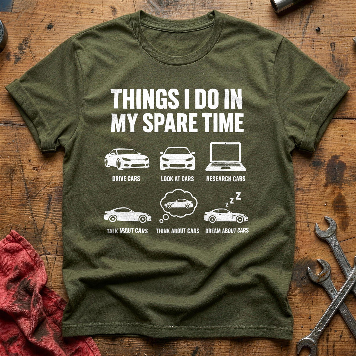 Things I Do In My Spare Time 93 T-Shirt - Military Green