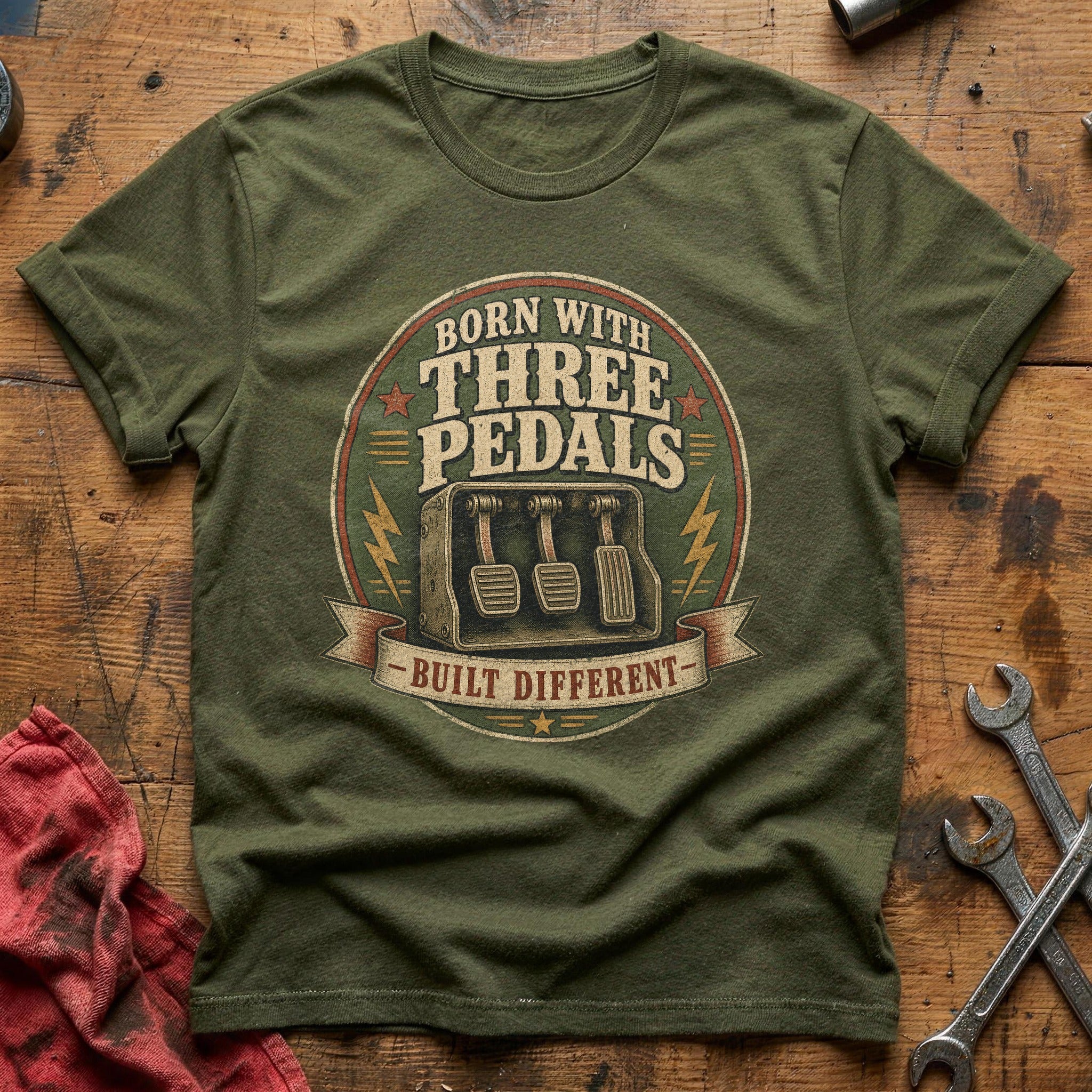 Three Pedal Gospel T-Shirt - Military Green