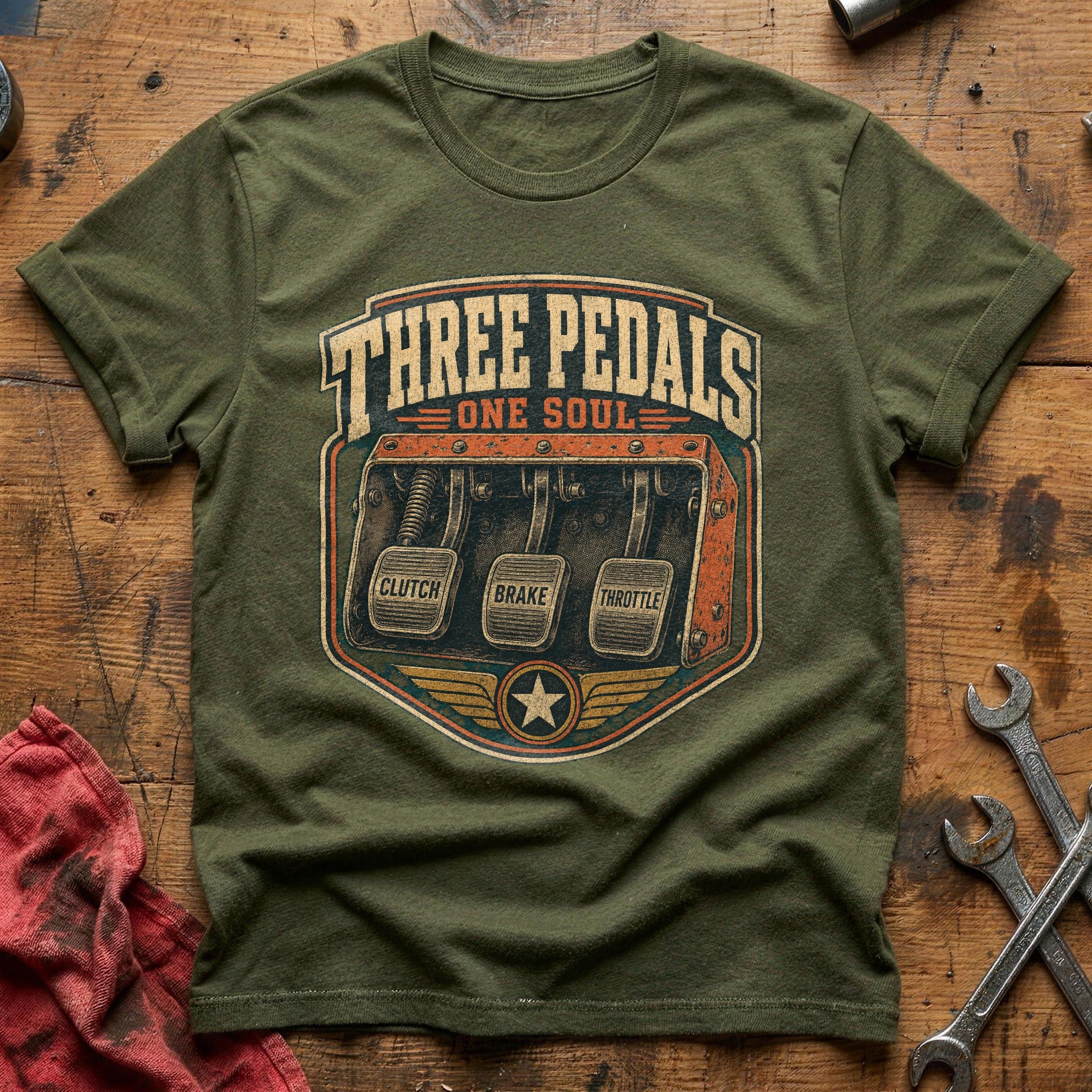 Three Pedal Salute - Military Green