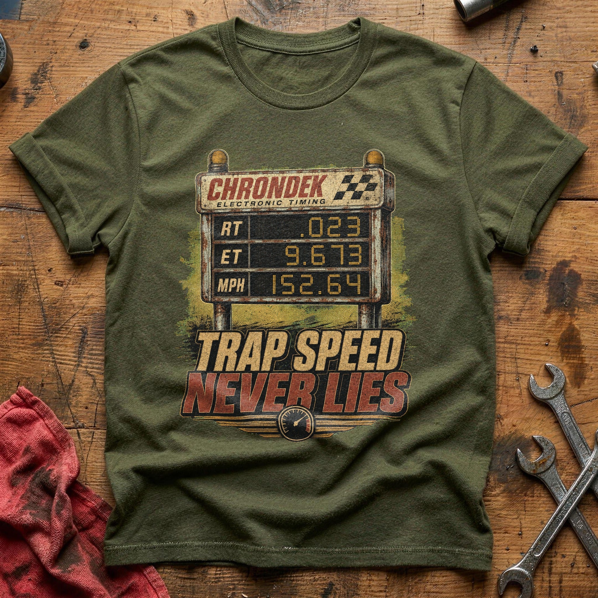 Trap Speed Never Lies T-Shirt - Military Green