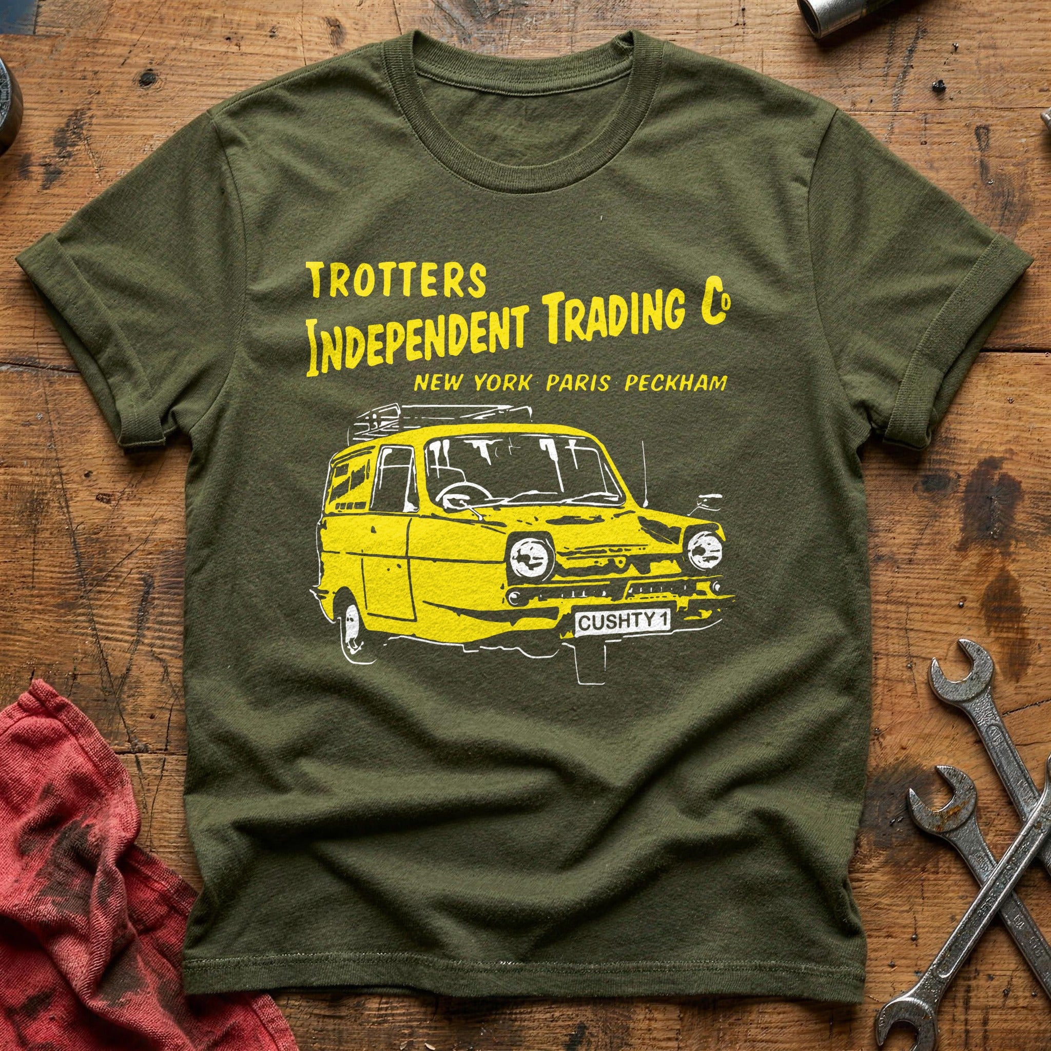 Trotters cushty T-Shirt - Military Green