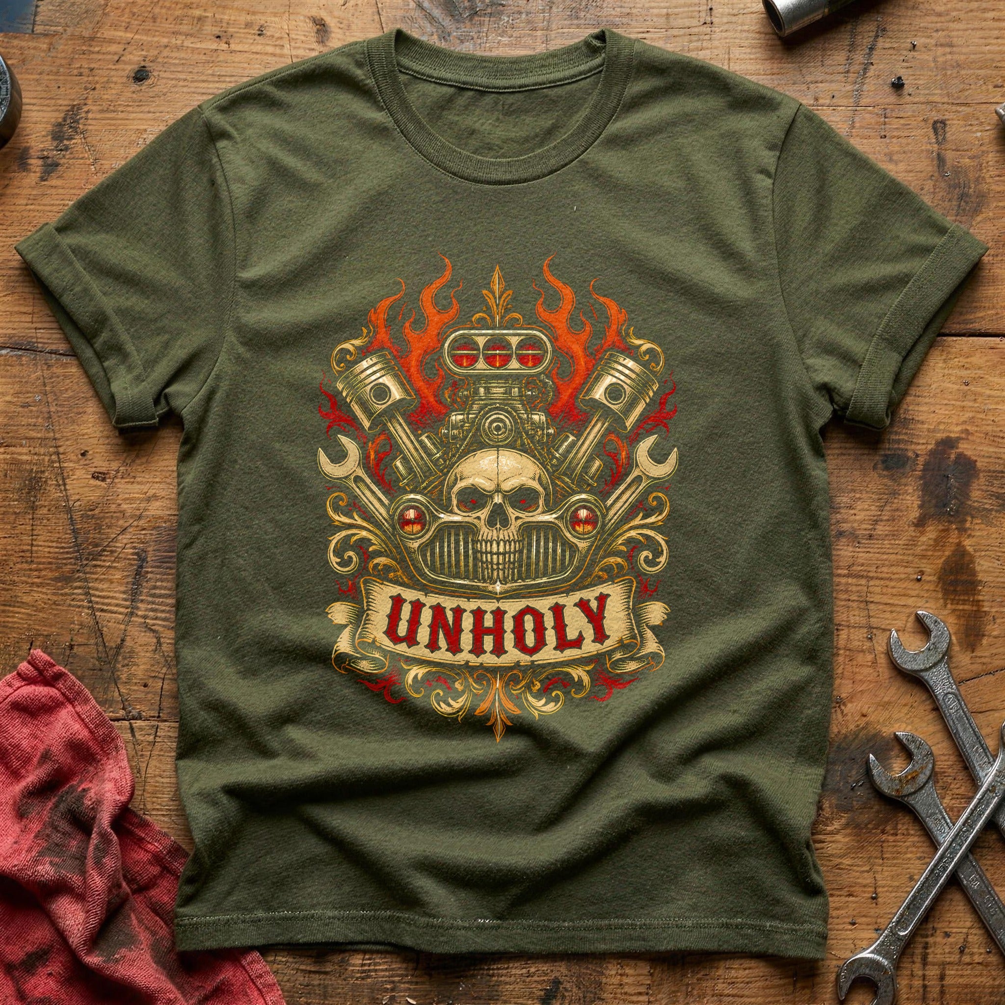 Unholy Engine Flash 60 T-Shirt - Military Green