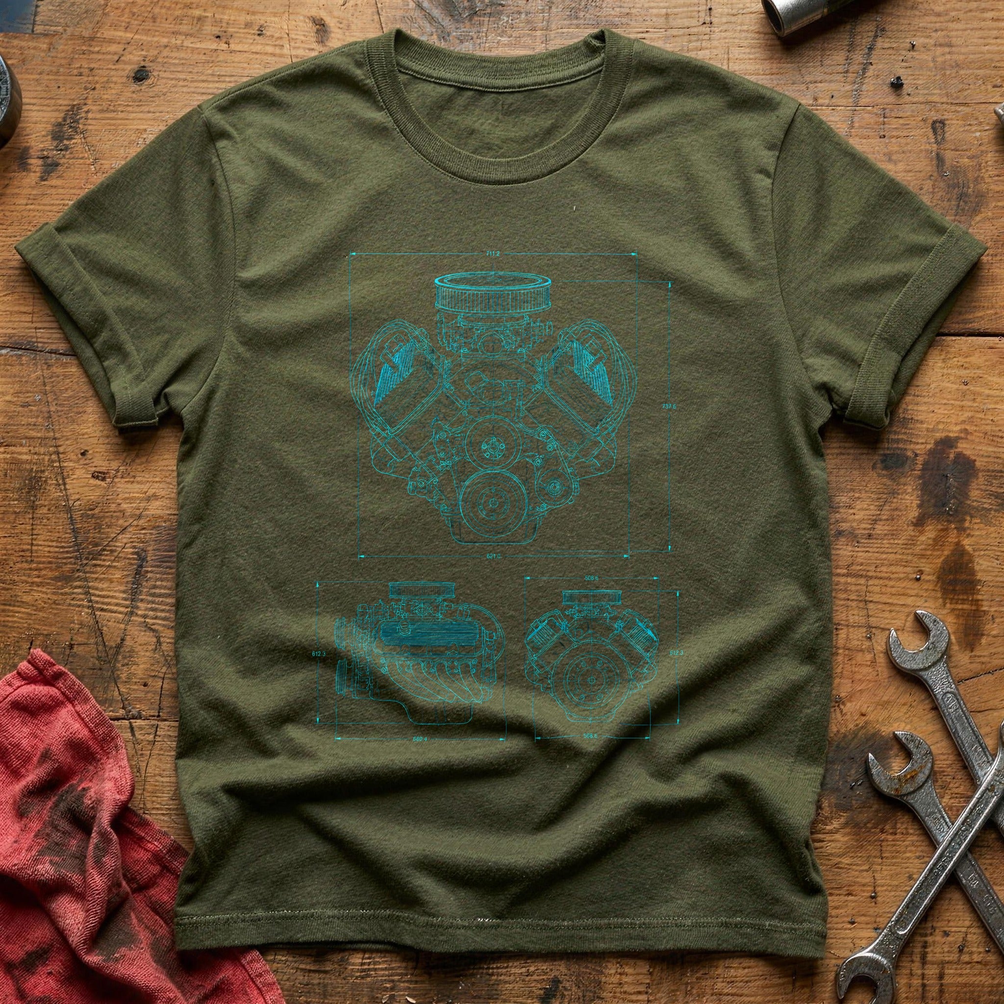 V8 Blueprint 21 T-Shirt - Military Green