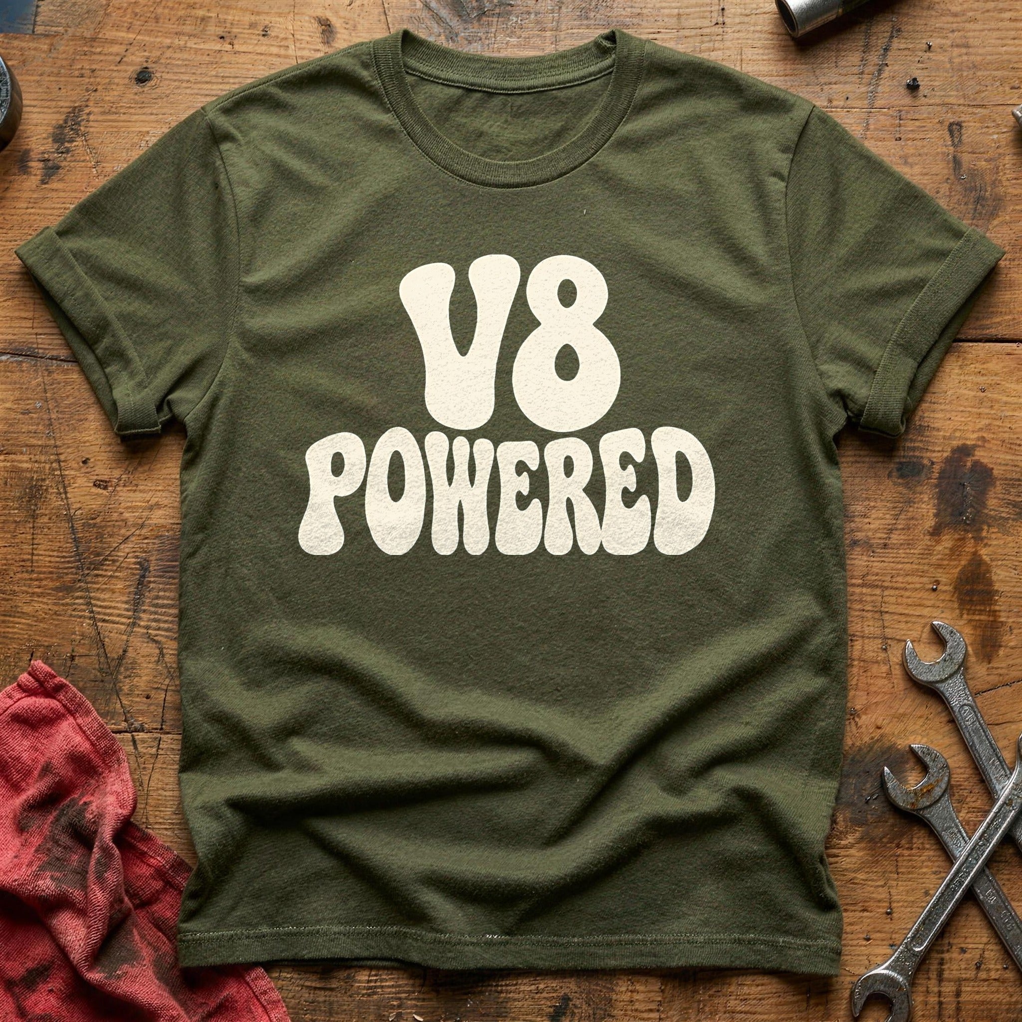 V8 Powered 25 T-Shirt - Military Green