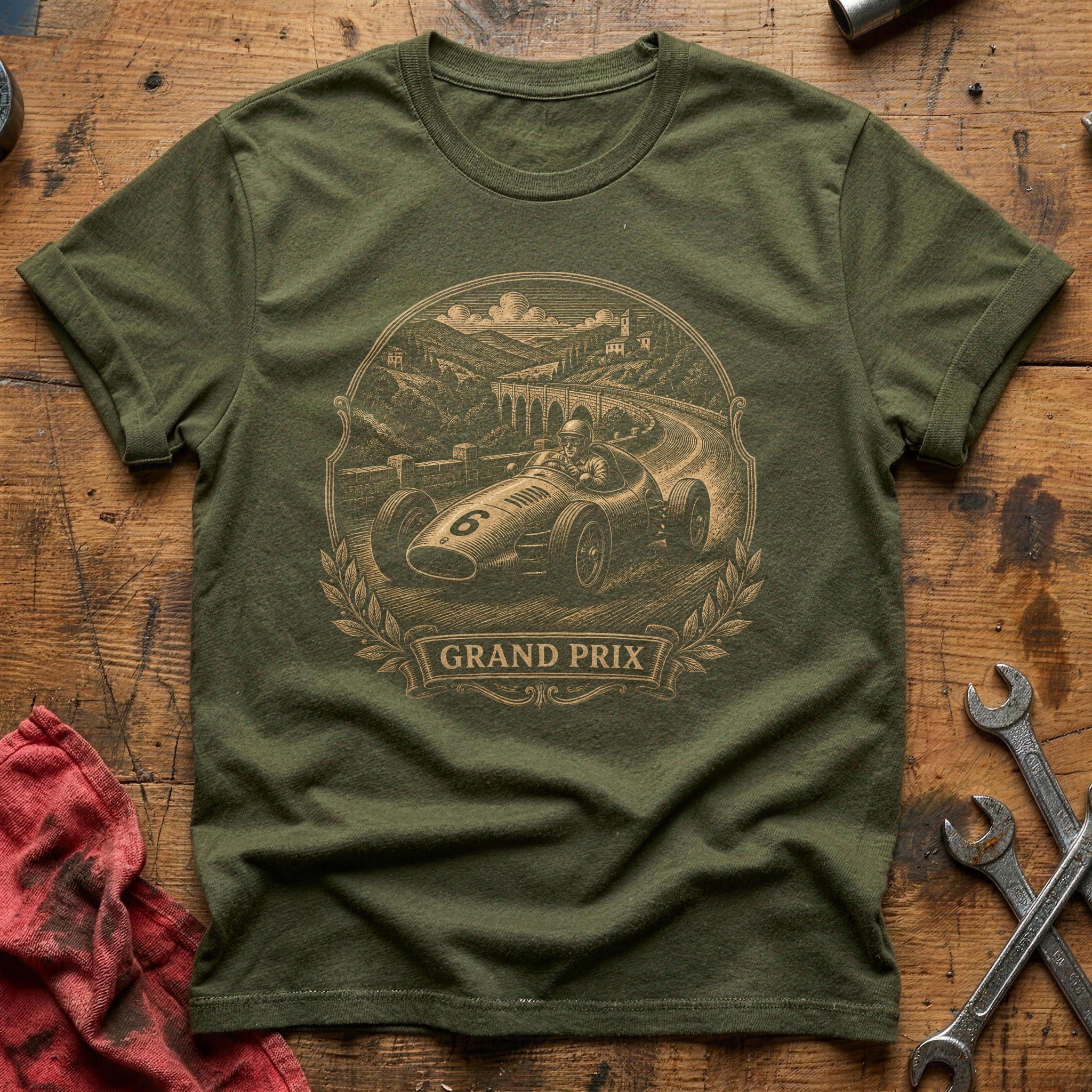 Vintage Circuit Crown T-Shirt - Military Green