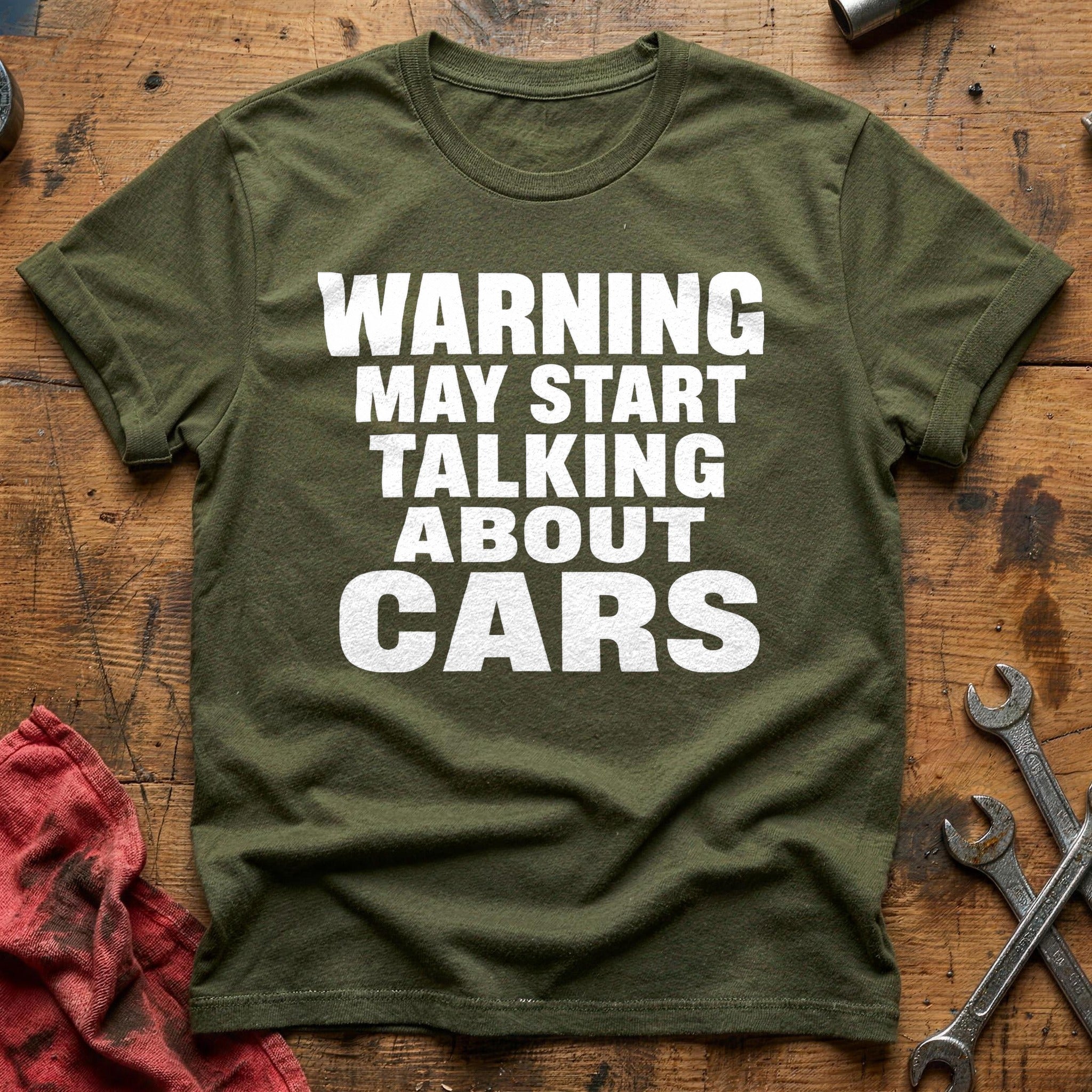 Warning May Start Talking - Military Green