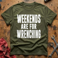 Weekends For Wrenching 28 T-Shirt - Military Green