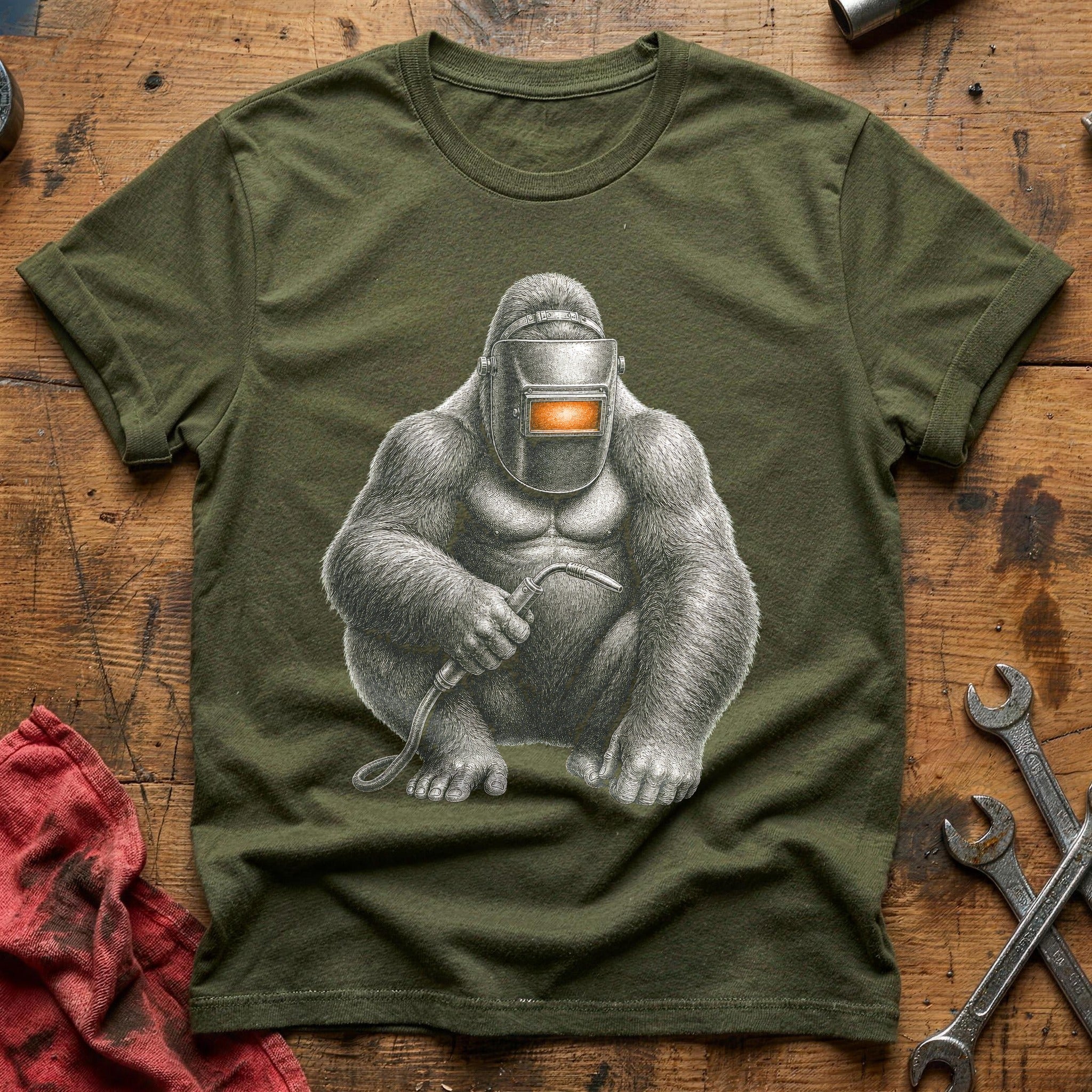 Welding Ape T-Shirt - Military Green