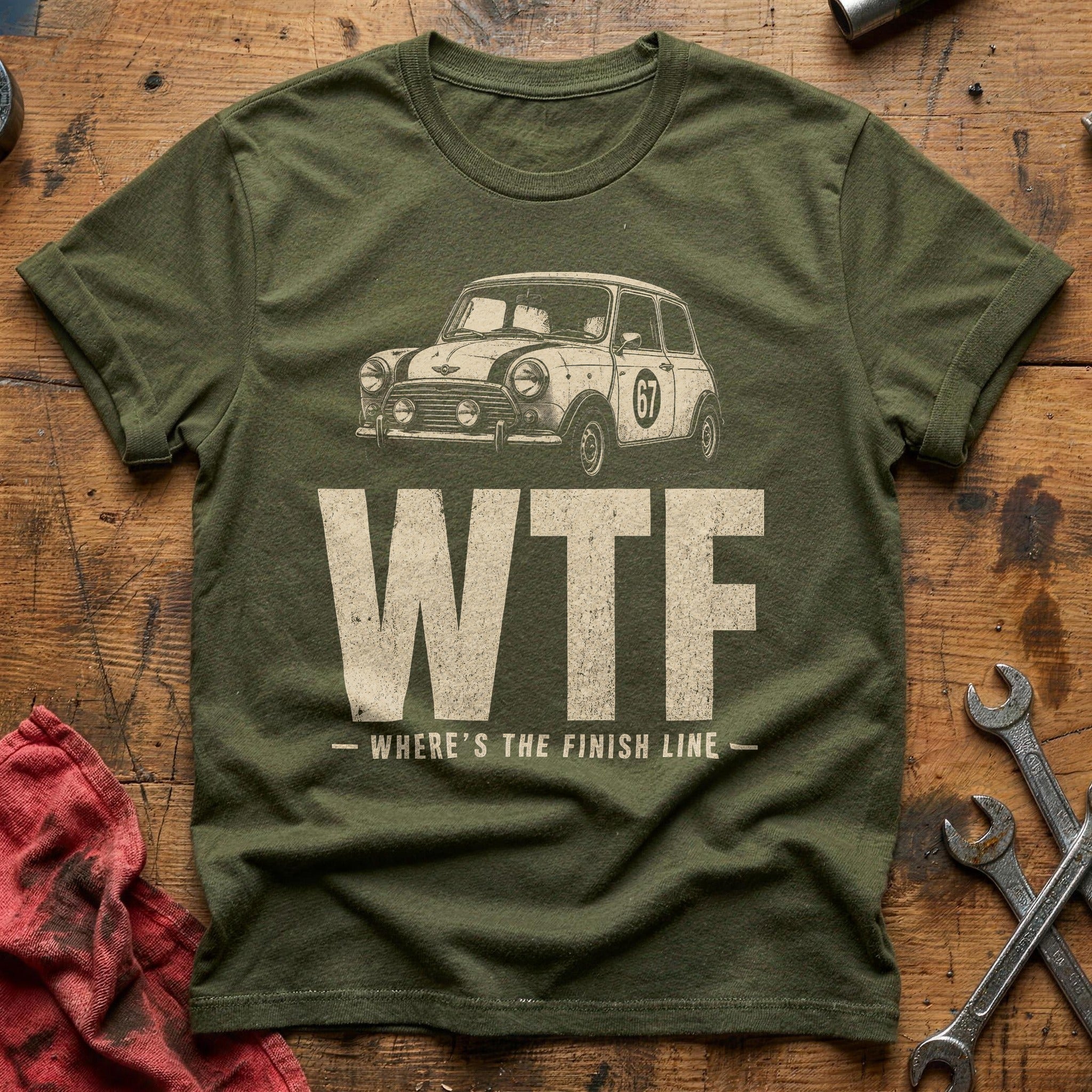Where's The Finish Line - Military Green