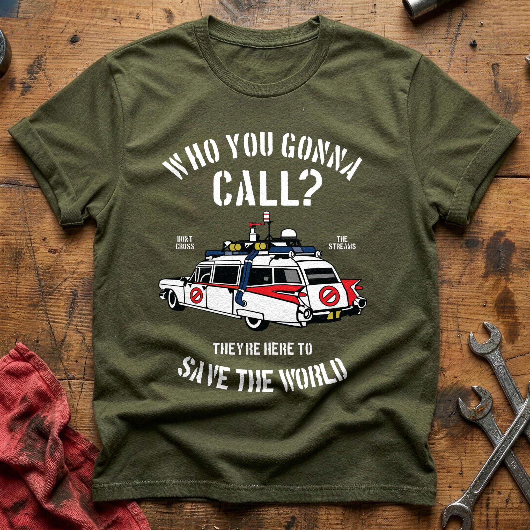 Who gonna call car T-Shirt - Military Green
