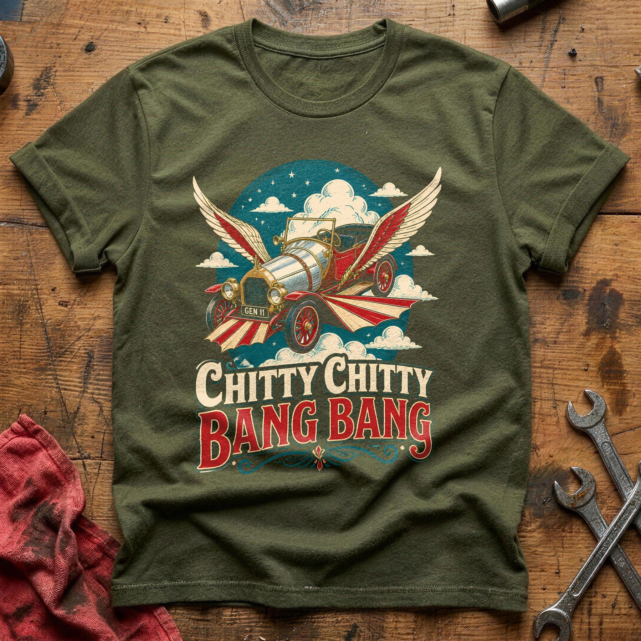 Winged Wonder T-Shirt - Military Green