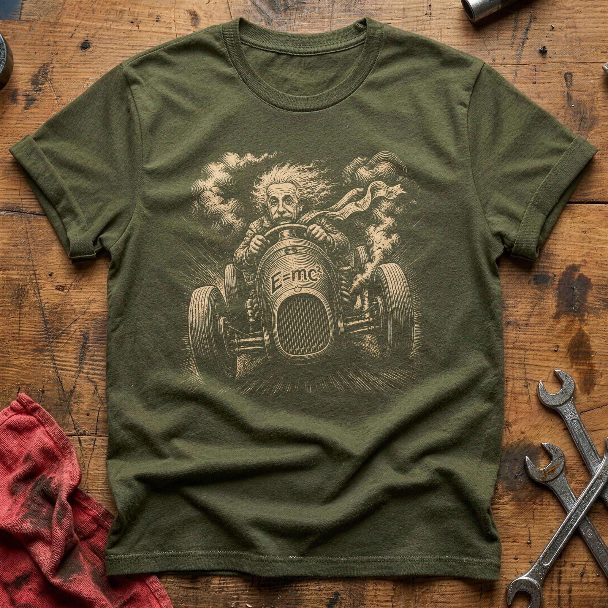 Wisdom at Full Throttle T-Shirt - Military Green