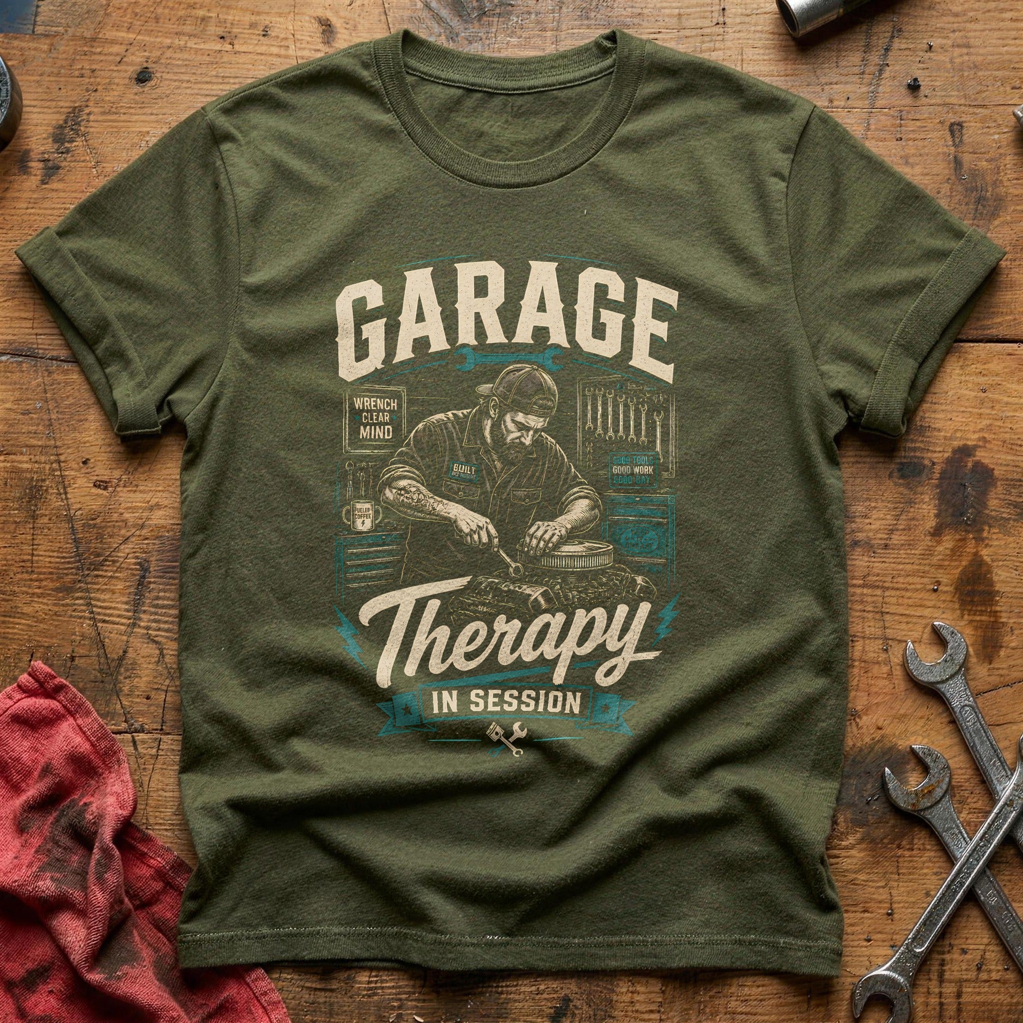 Wrench Clear Mind T-Shirt - Military Green