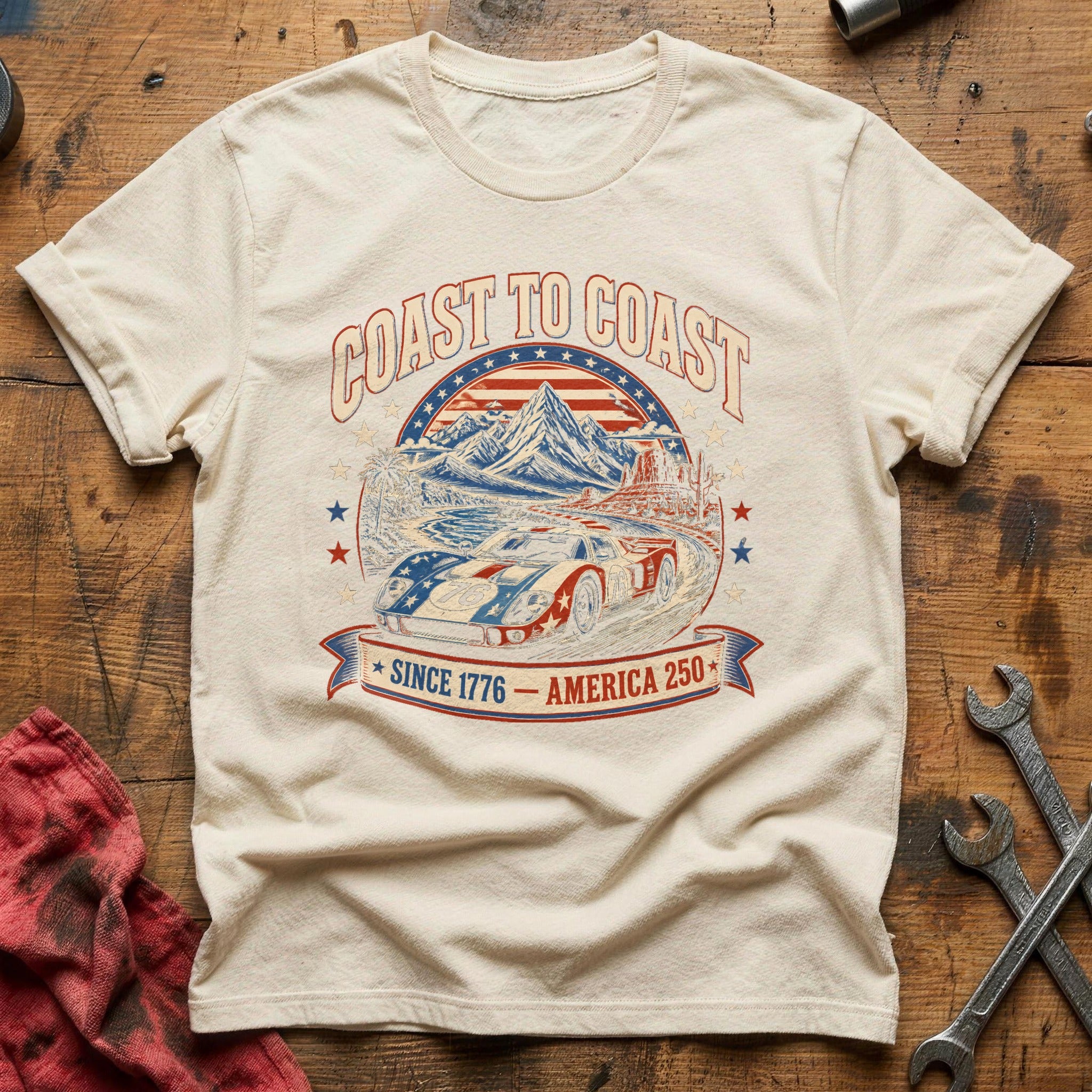 America's Open Road T-Shirt - Natural