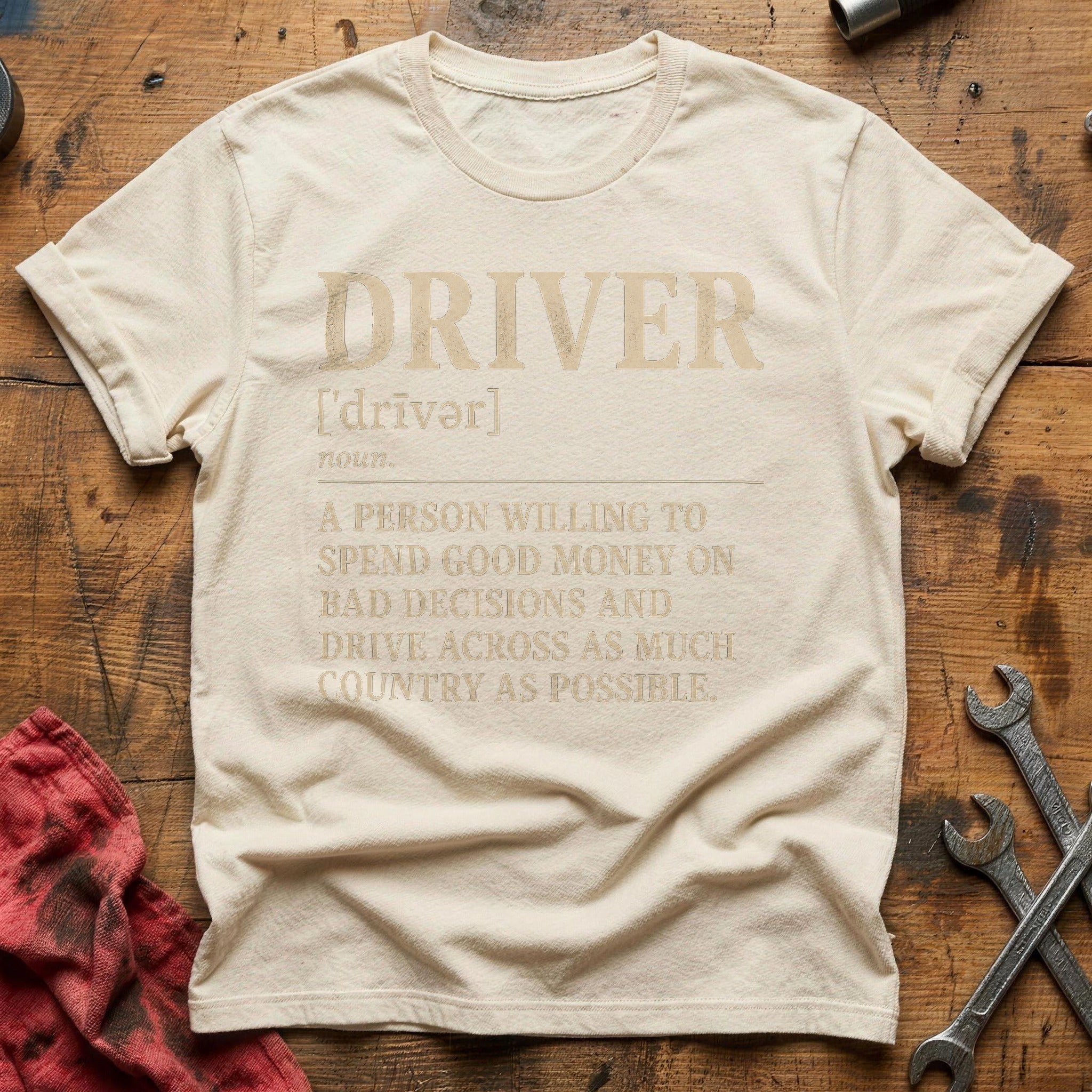 Bad Choices, Good Miles T-Shirt - Natural