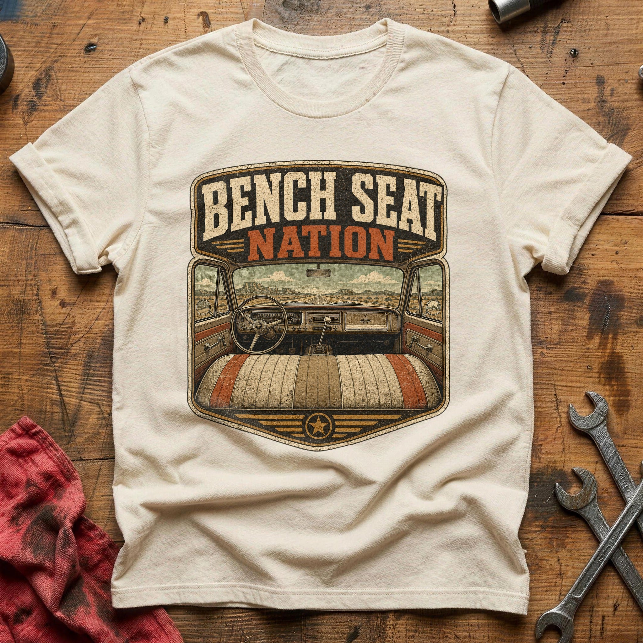 Bench Seat Nation T-Shirt - Natural