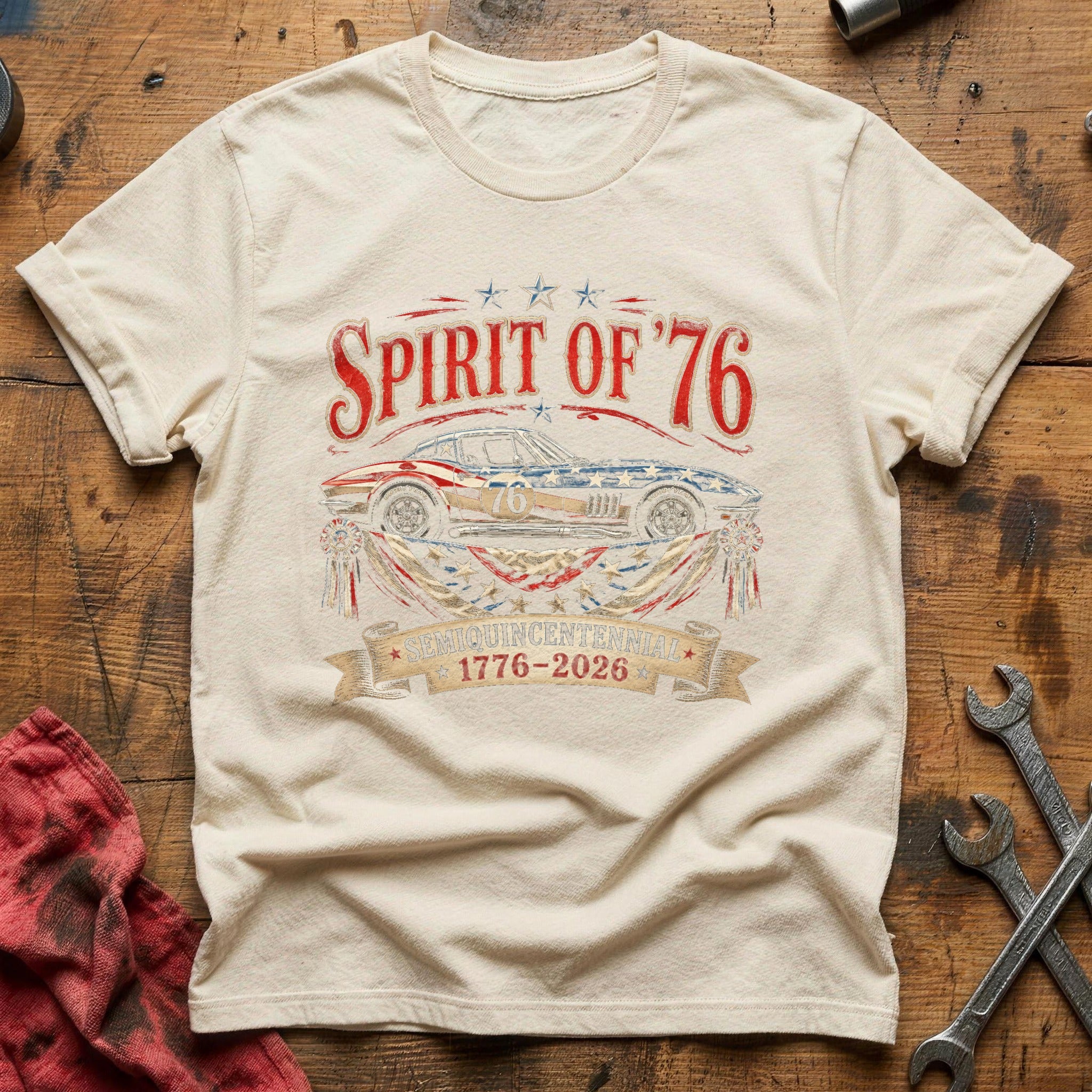 Bicentennial Racer T-Shirt - Natural