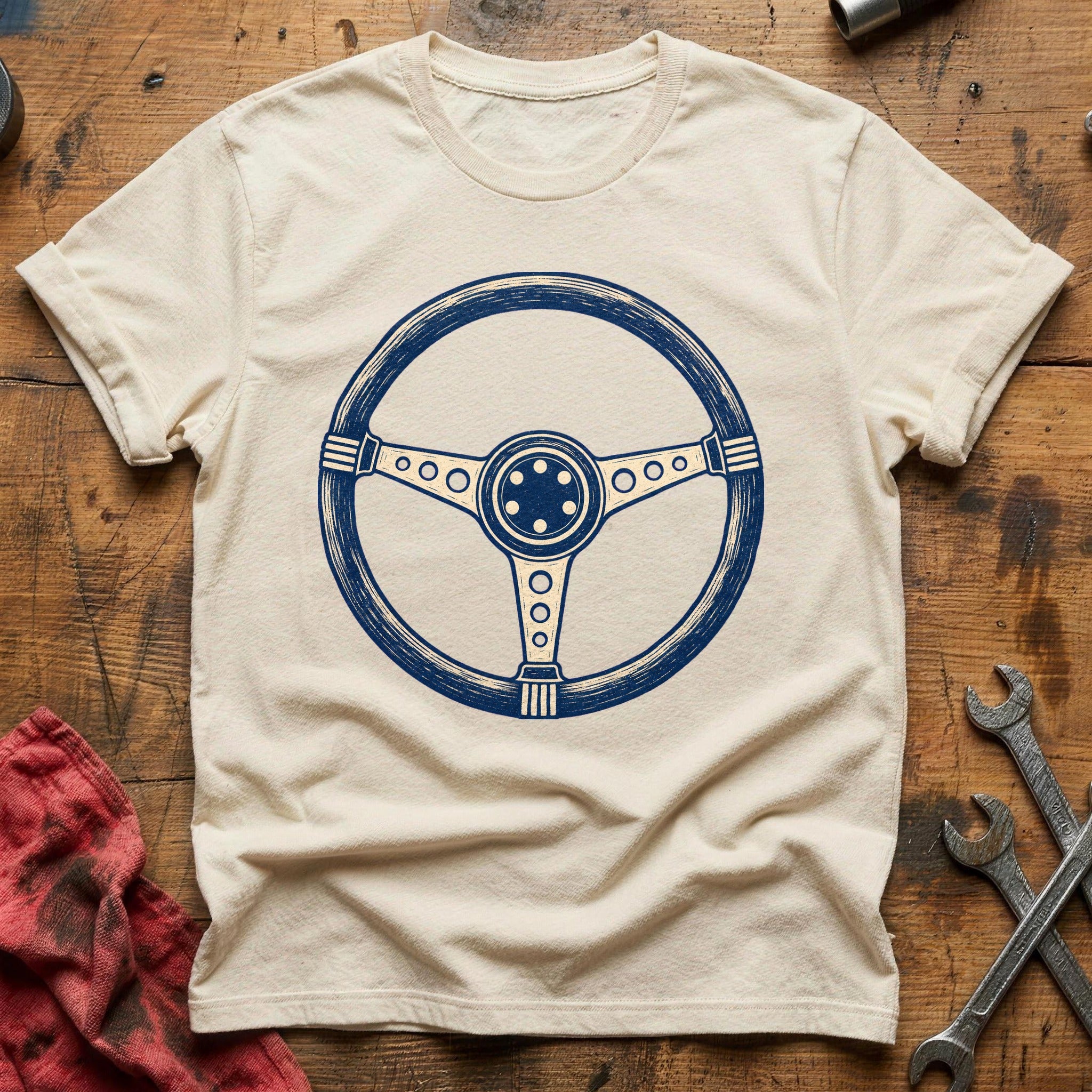 Hands on the Wheel T-Shirt - Natural