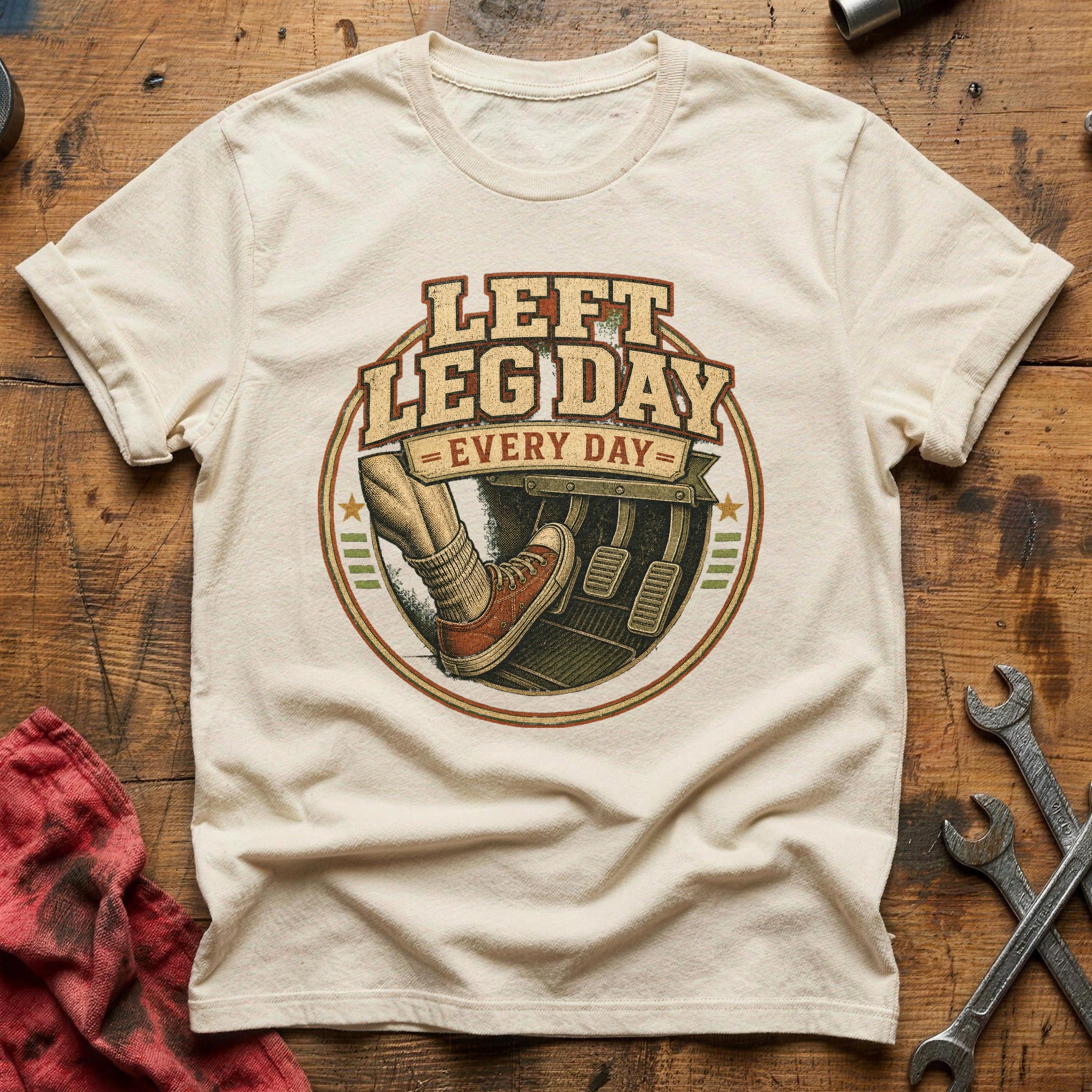 Left Leg Day T-Shirt - Natural