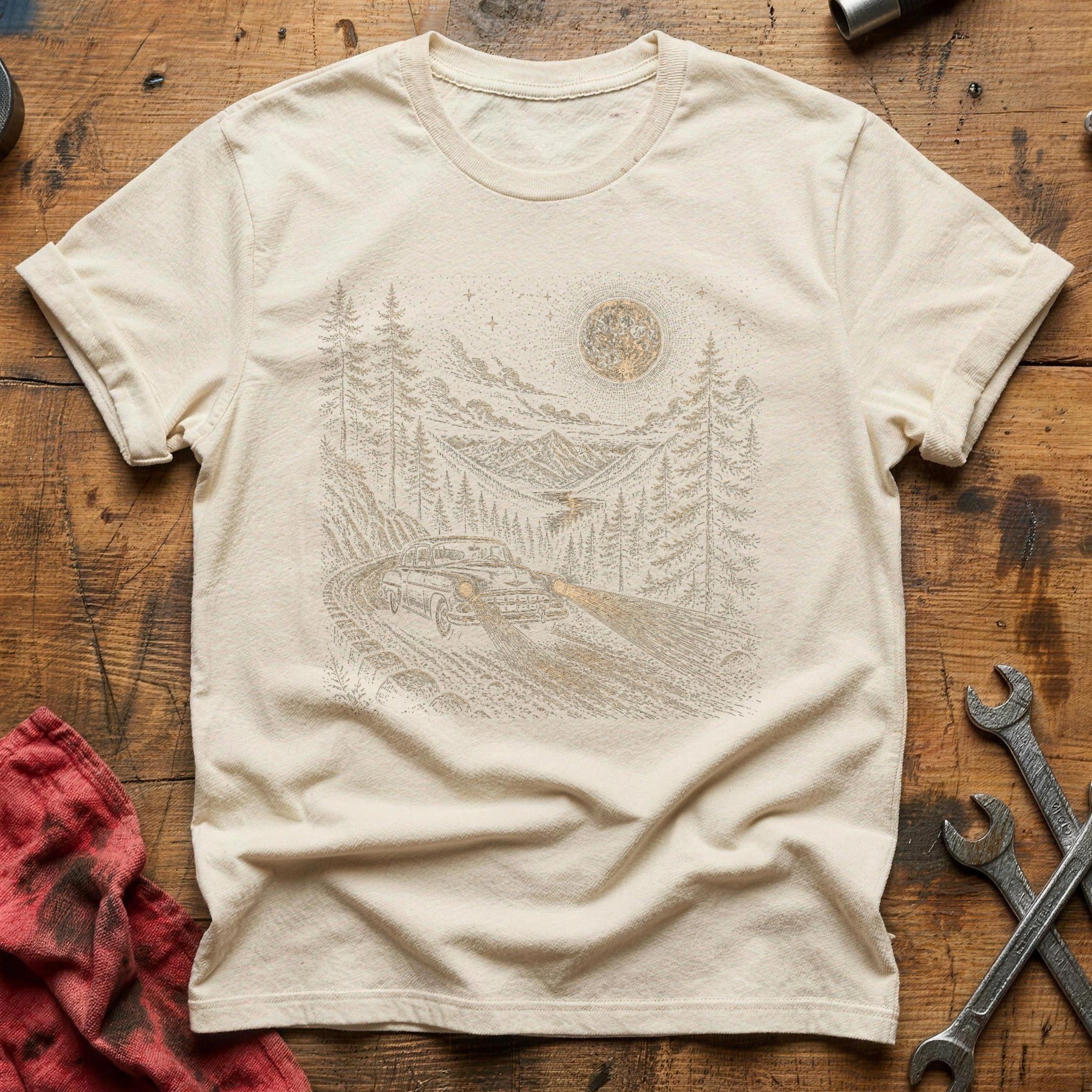 Midnight Mountain Escape T-Shirt - Natural