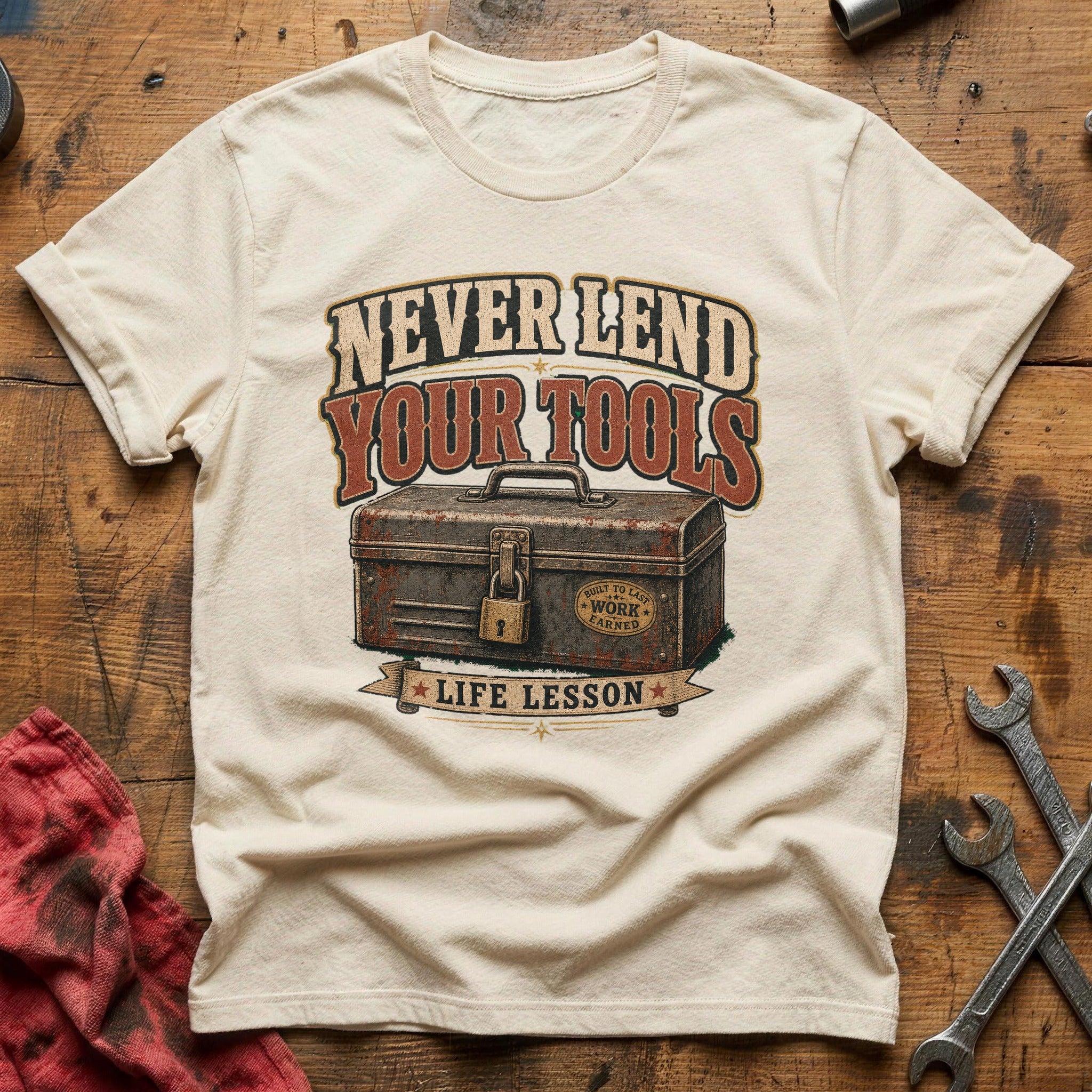 Never Lend Your Tools T-Shirt - Natural