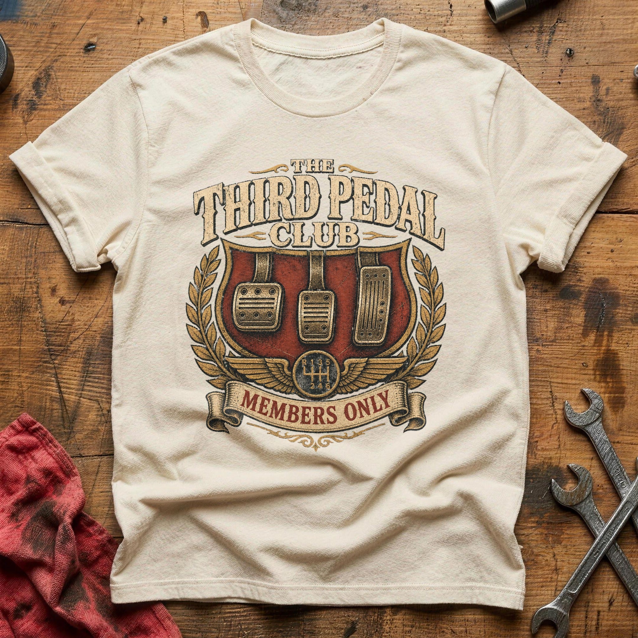 Pedal Club Members T-Shirt - Natural