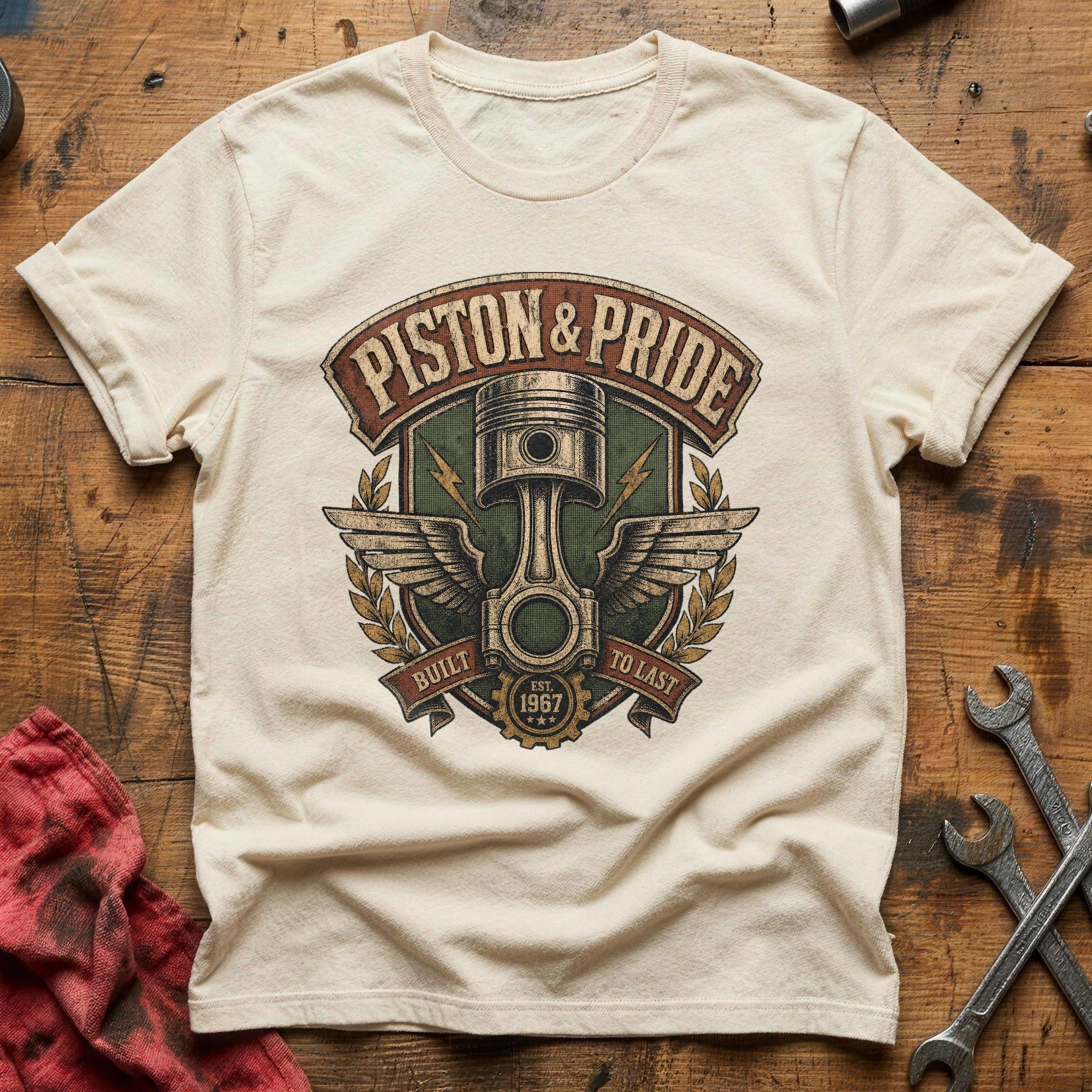 Piston & Pride T-Shirt - Natural