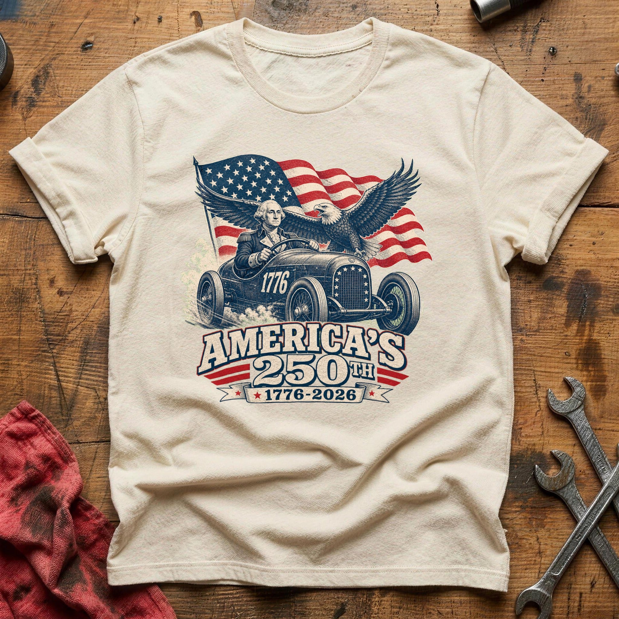 Quarter Mile Birthday T-Shirt - Natural