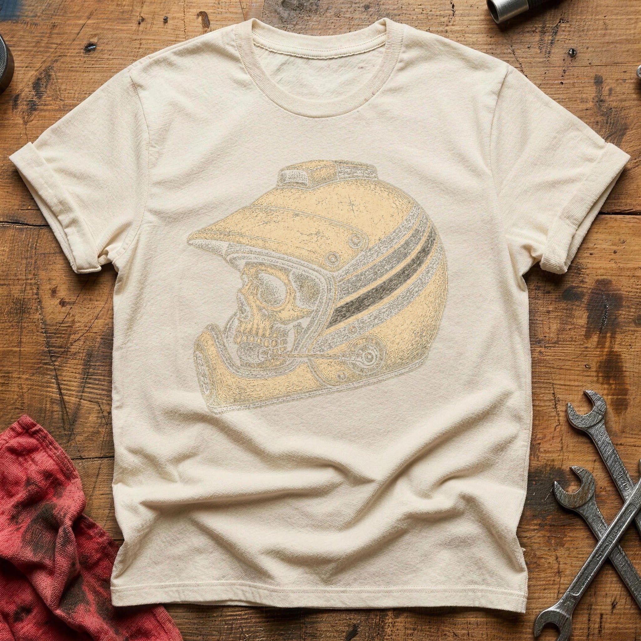 Rally Helmet Bones T-Shirt - Natural